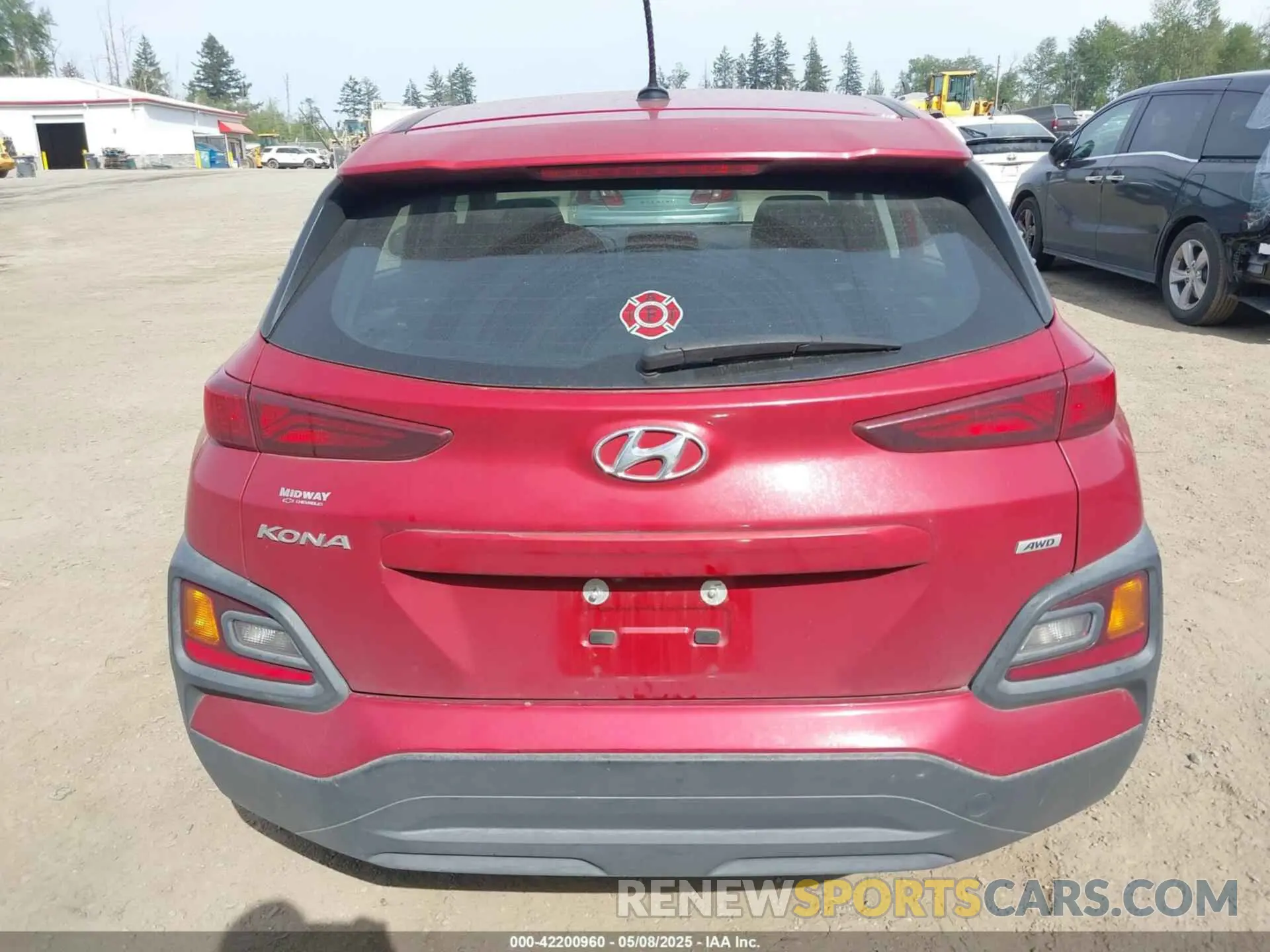 16 fotografías del automóvil dañado KM8K1CAA6KU275281 HYUNDAI KONA 2019