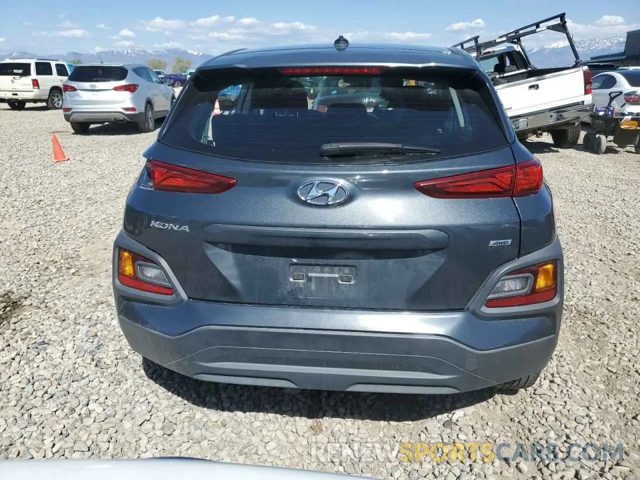 6 fotografías del automóvil dañado KM8K1CAA6KU292890 HYUNDAI KONA 2019