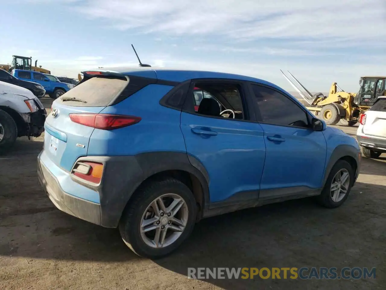 3 fotografías del automóvil dañado KM8K1CAA6KU345619 HYUNDAI KONA 2019