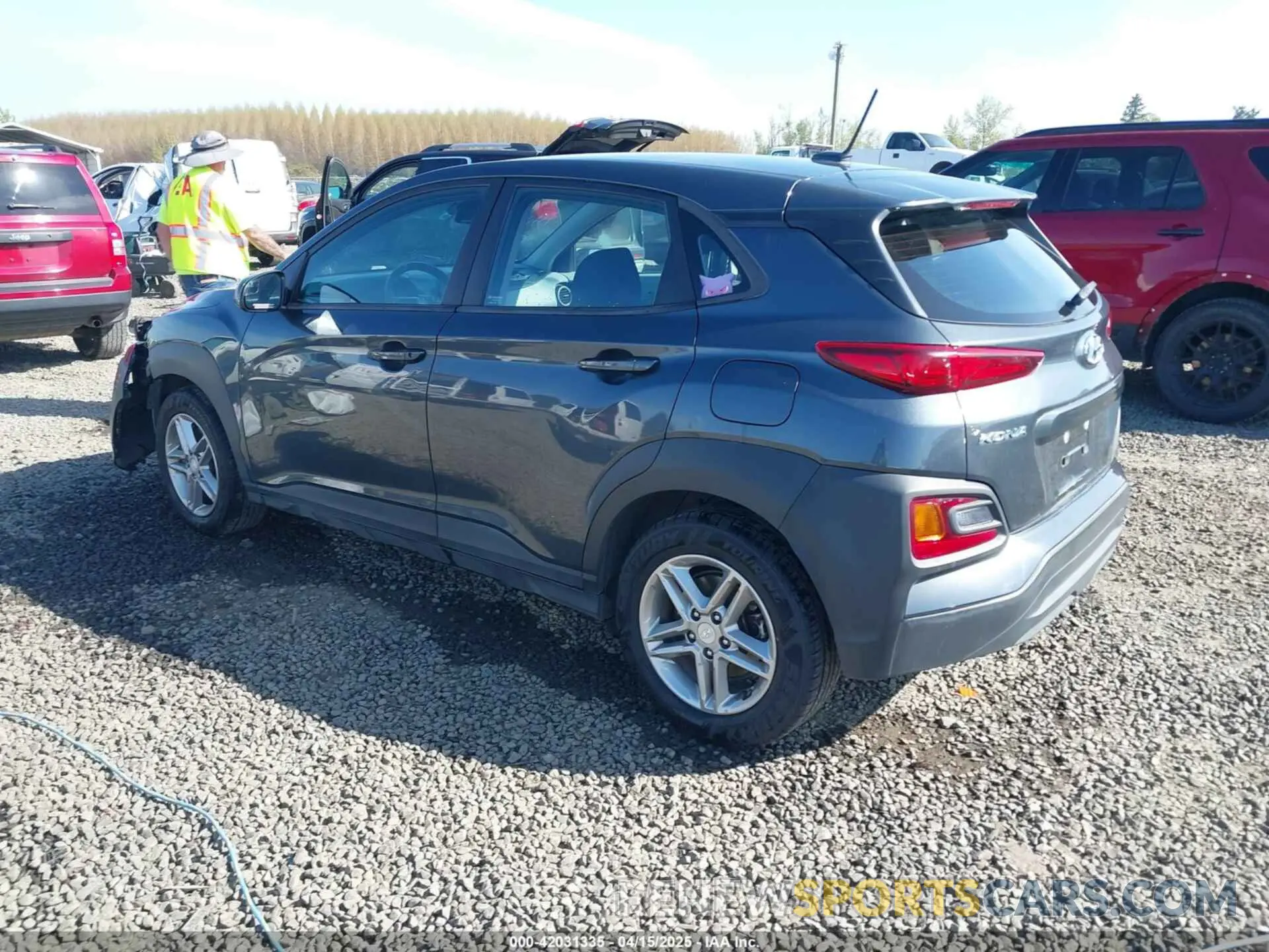 3 fotografías del automóvil dañado KM8K1CAA8KU288114 HYUNDAI KONA 2019