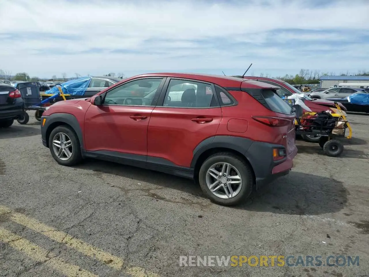 2 fotografías del automóvil dañado KM8K1CAA8KU358159 HYUNDAI KONA 2019