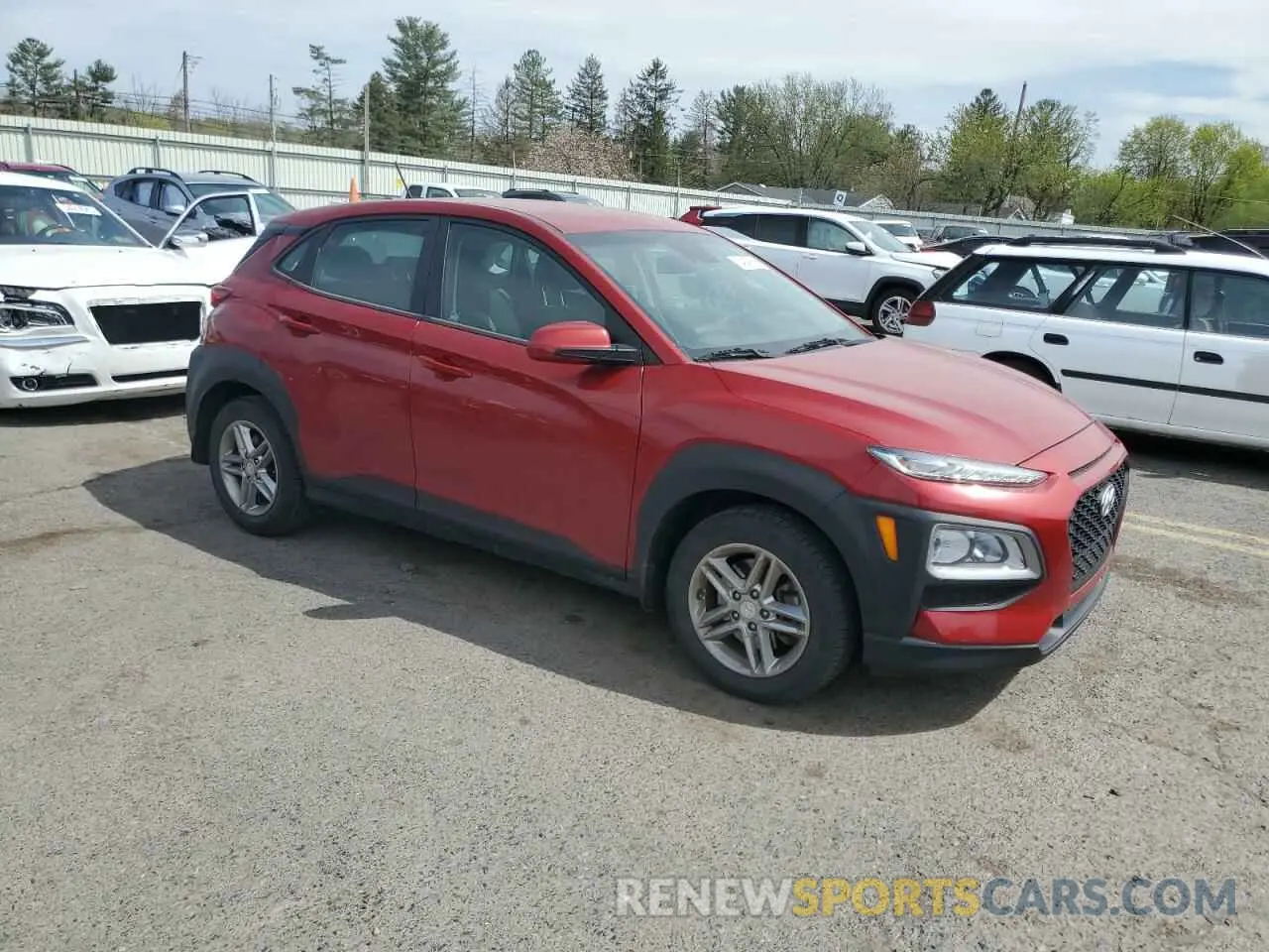 4 fotografías del automóvil dañado KM8K1CAA8KU358159 HYUNDAI KONA 2019