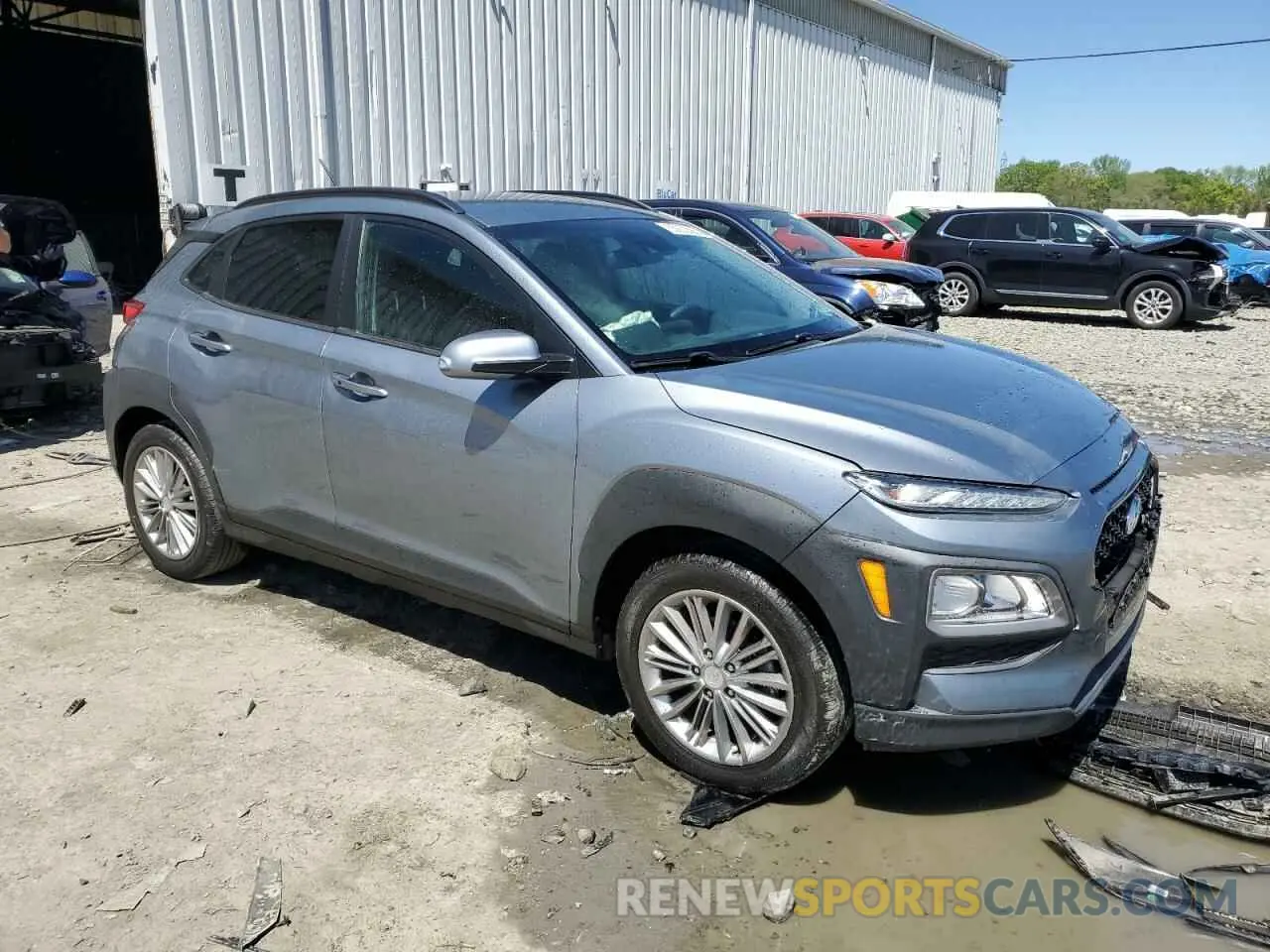 4 fotografías del automóvil dañado KM8K22AA1KU195247 HYUNDAI KONA 2019