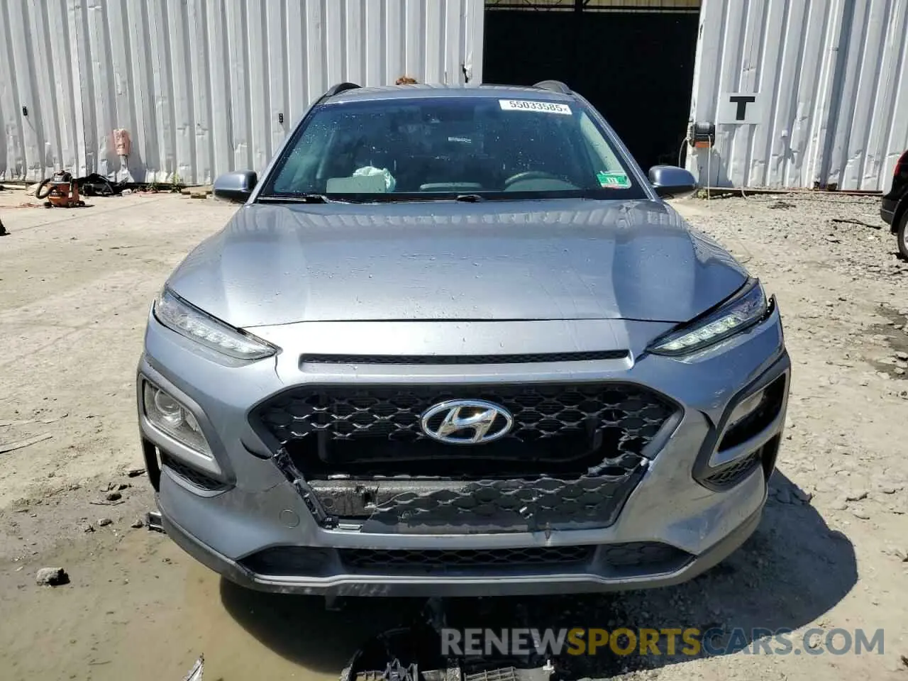 5 fotografías del automóvil dañado KM8K22AA1KU195247 HYUNDAI KONA 2019