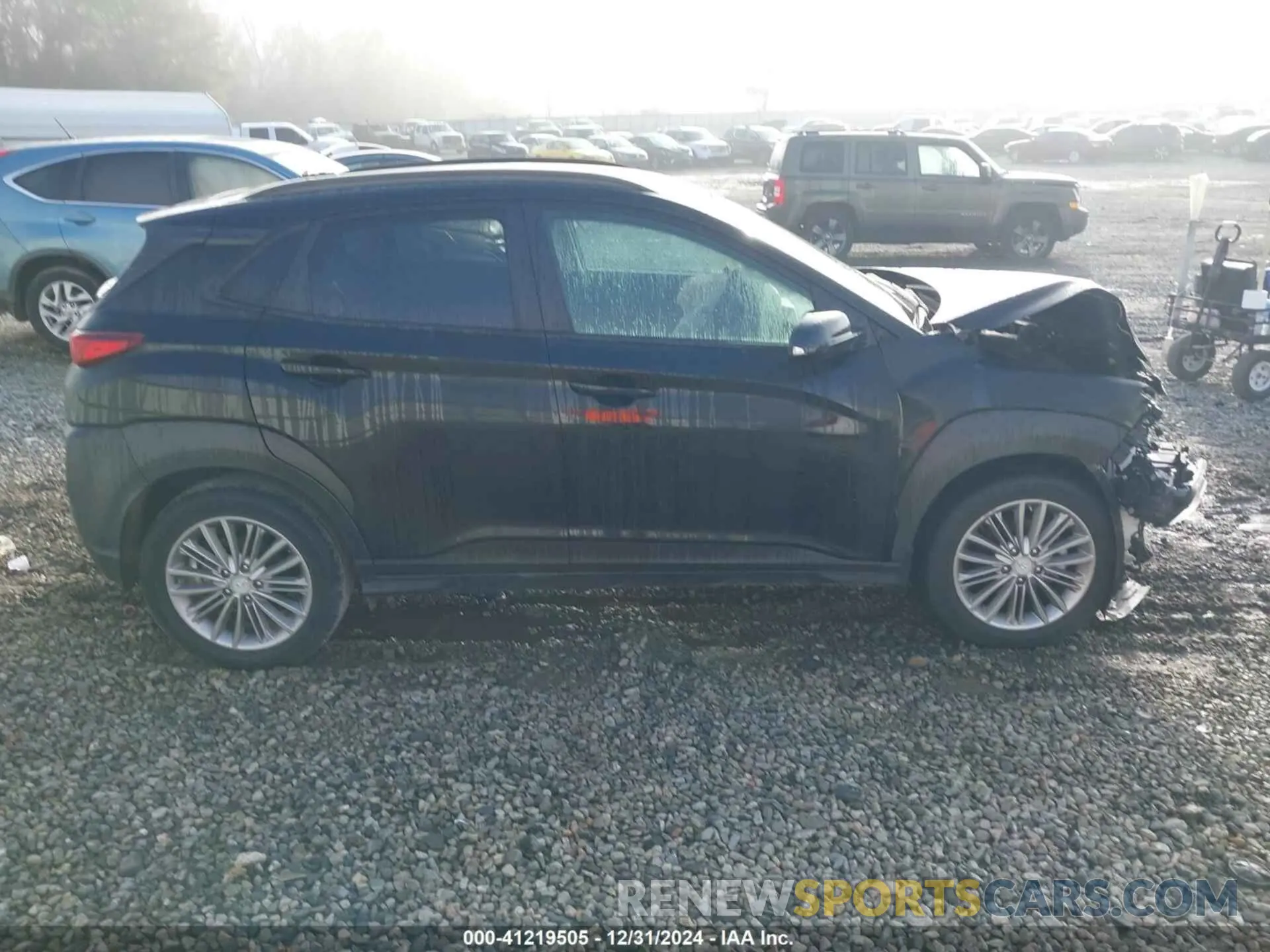 14 fotografías del automóvil dañado KM8K22AA2KU194849 HYUNDAI KONA 2019