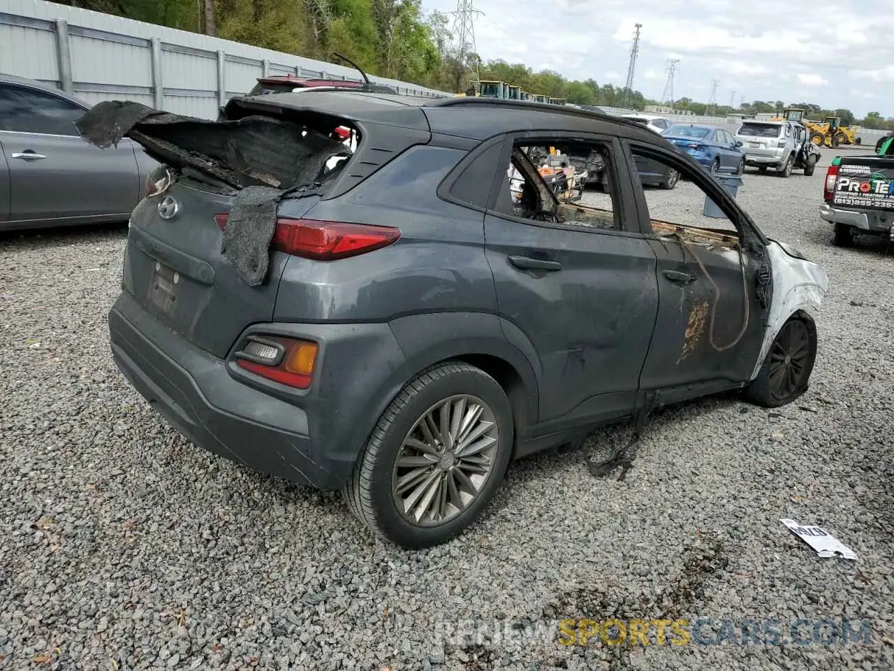 3 fotografías del automóvil dañado KM8K22AA7KU322888 HYUNDAI KONA 2019