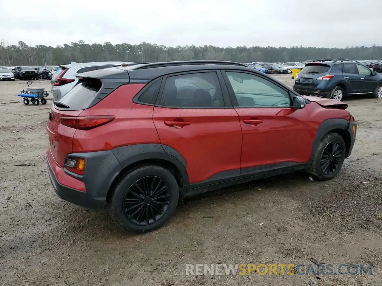 3 fotografías del automóvil dañado KM8K22AAXKU347316 HYUNDAI KONA 2019