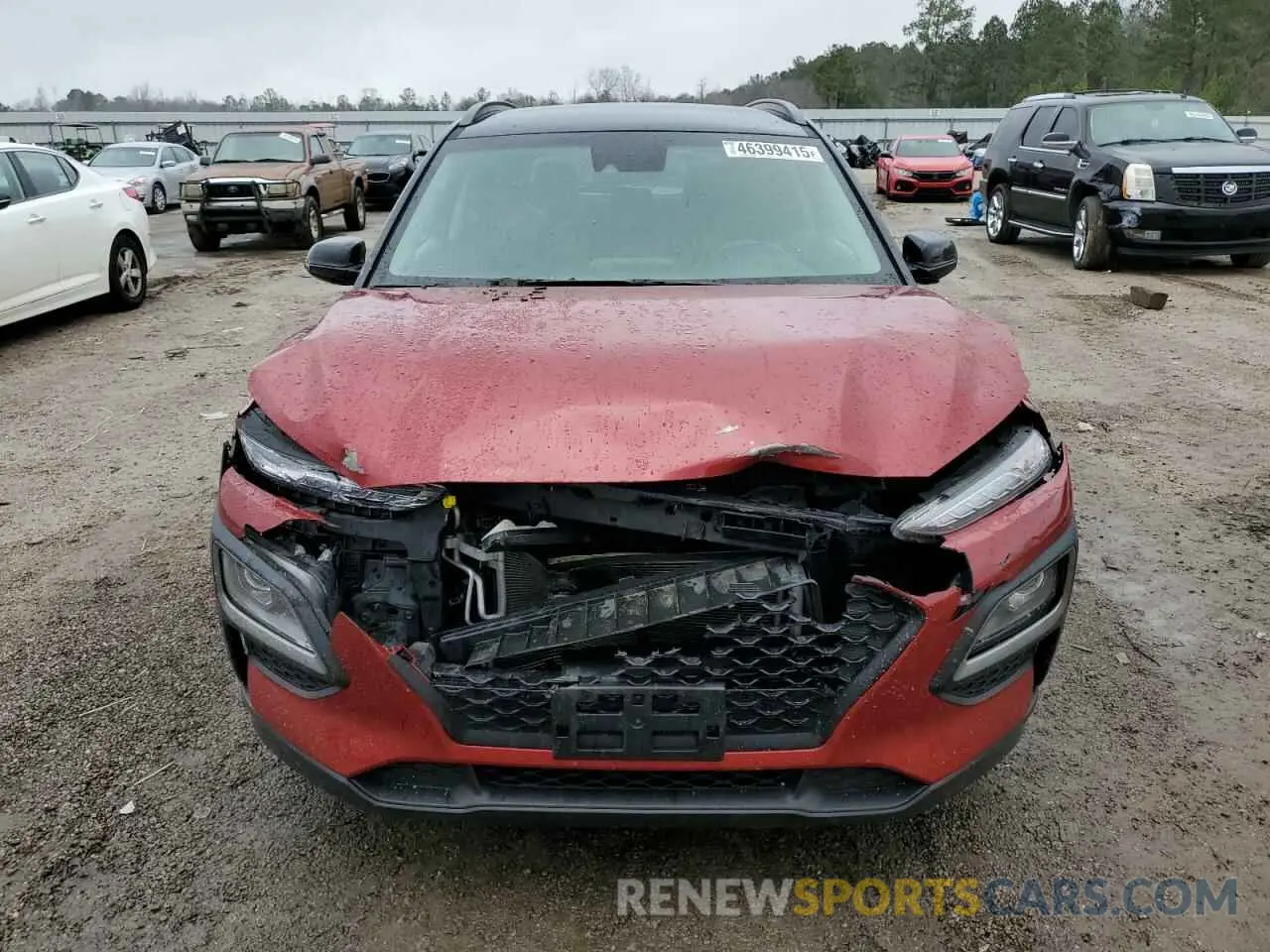 5 fotografías del automóvil dañado KM8K22AAXKU347316 HYUNDAI KONA 2019