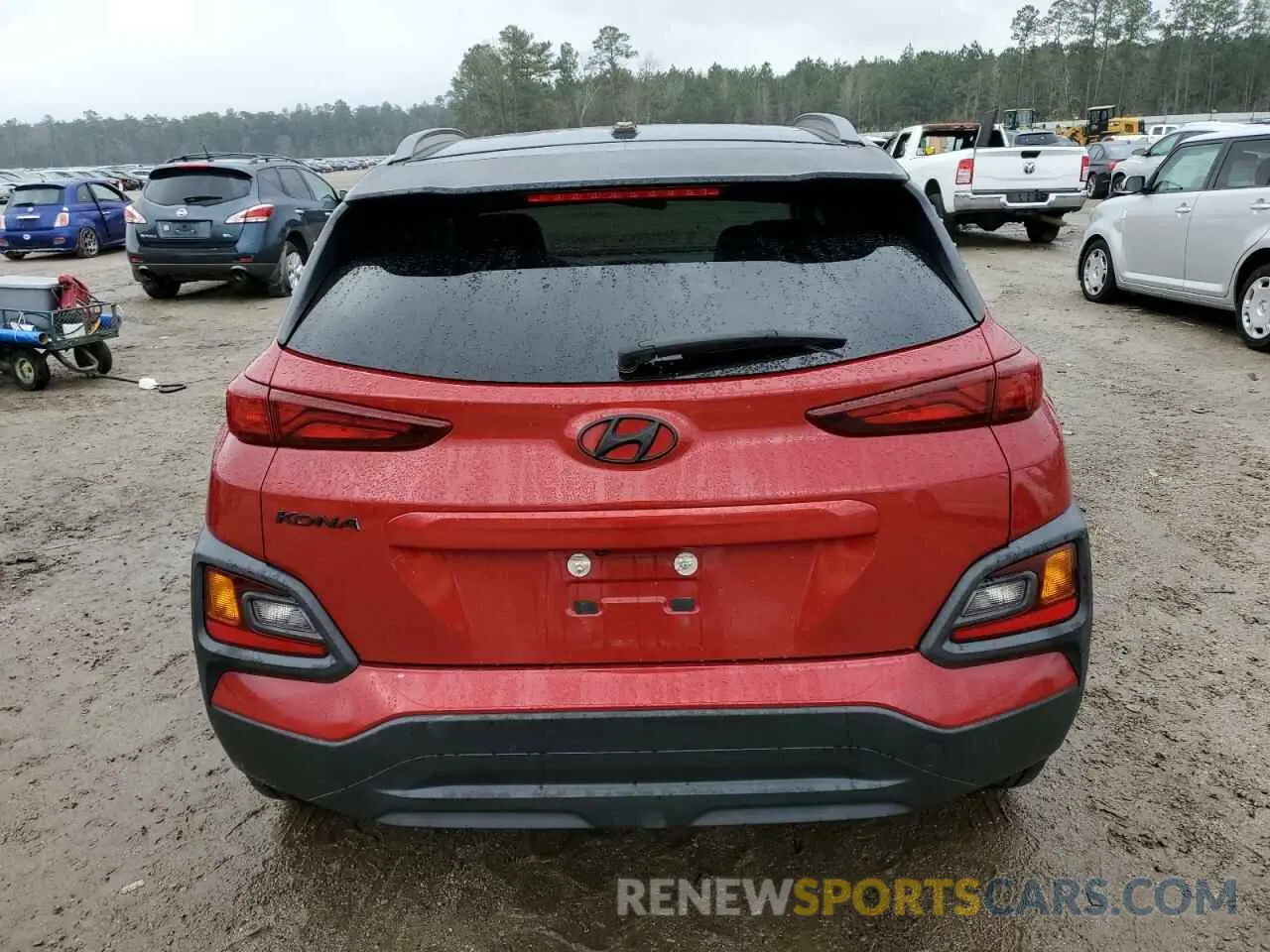6 fotografías del automóvil dañado KM8K22AAXKU347316 HYUNDAI KONA 2019