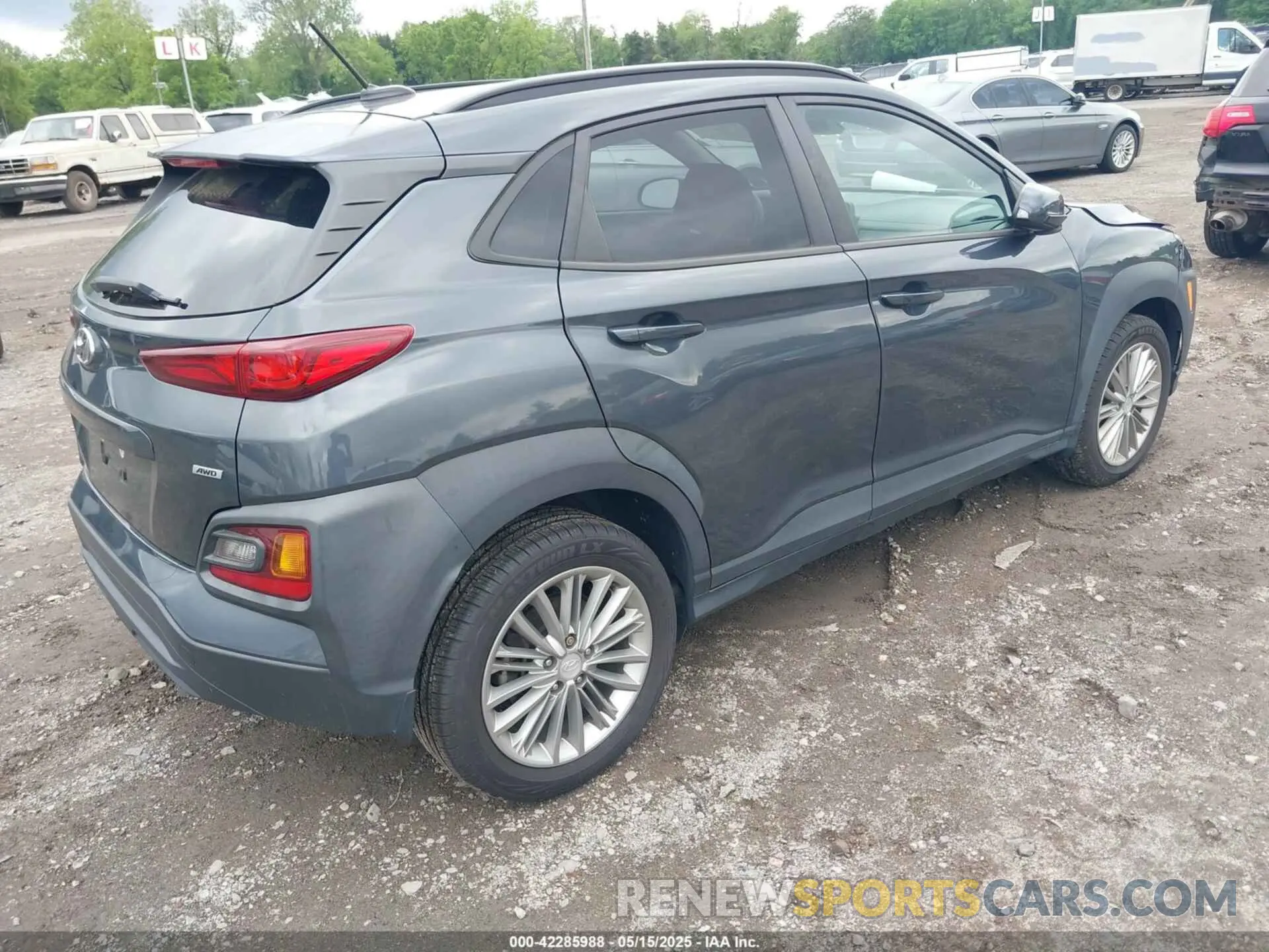 4 fotografías del automóvil dañado KM8K2CAA0KU368763 HYUNDAI KONA 2019