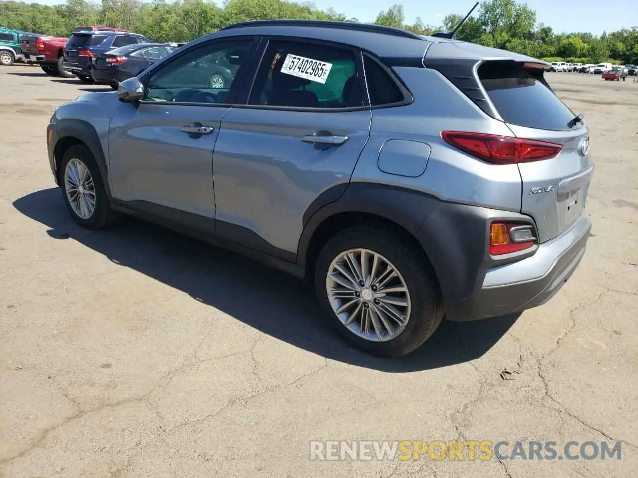 2 fotografías del automóvil dañado KM8K2CAA1KU213283 HYUNDAI KONA 2019