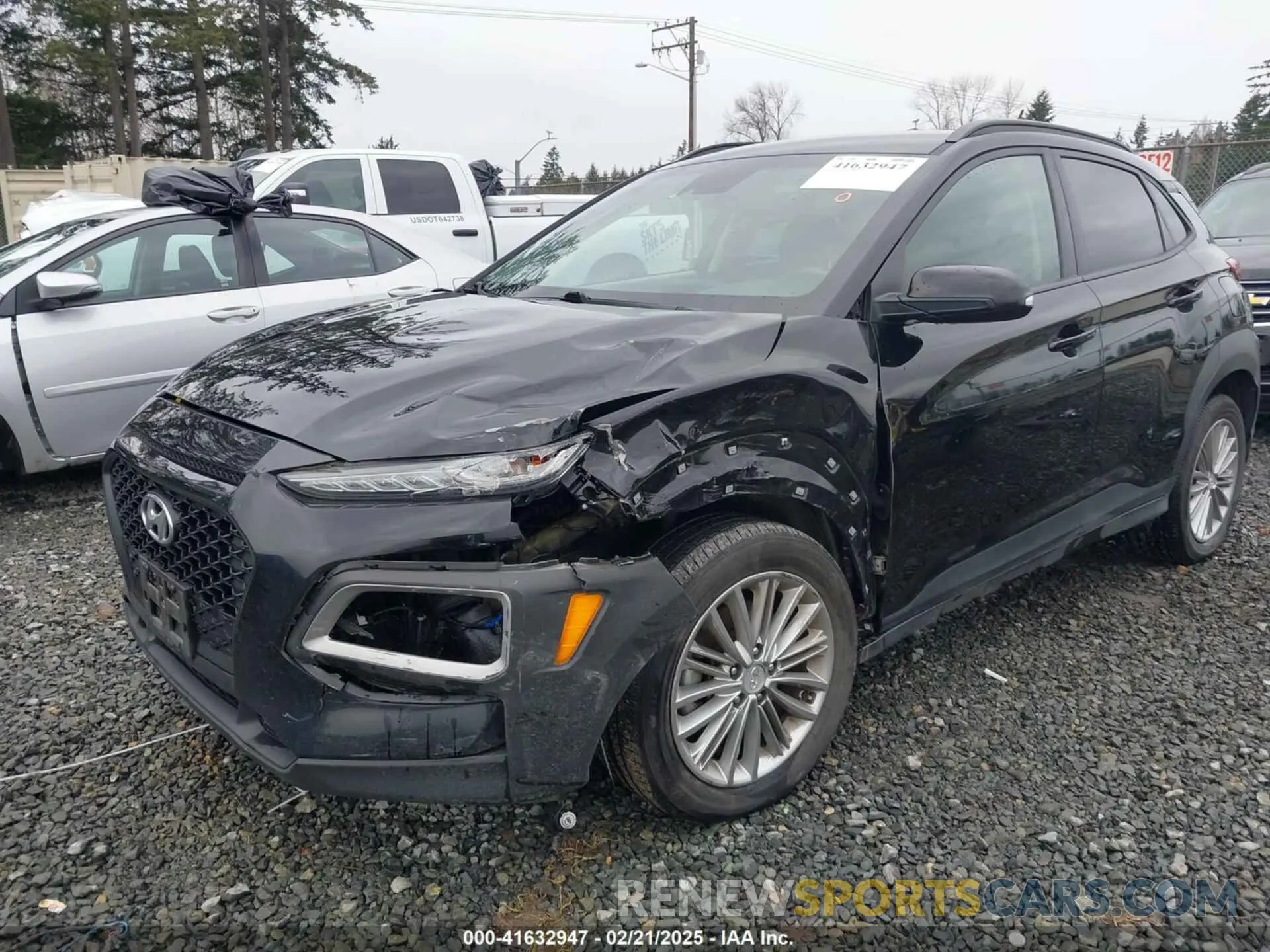 6 fotografías del automóvil dañado KM8K2CAA1KU369064 HYUNDAI KONA 2019