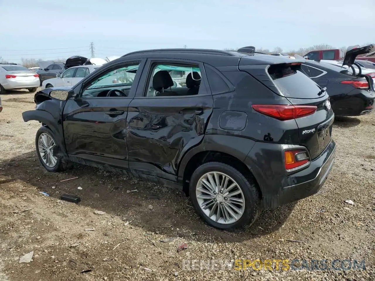 2 fotografías del automóvil dañado KM8K2CAA6KU375104 HYUNDAI KONA 2019