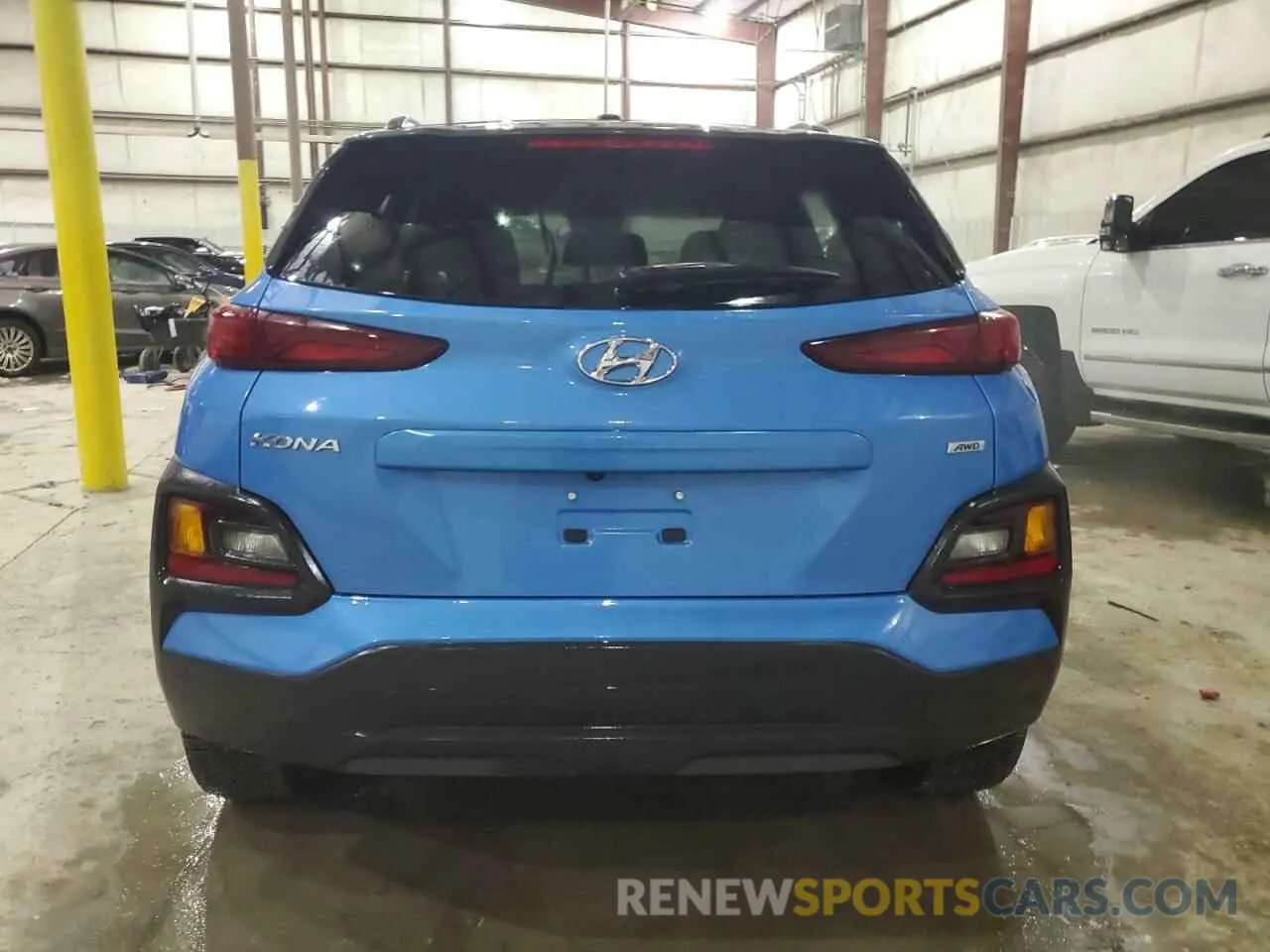 6 fotografías del automóvil dañado KM8K2CAA8KU199351 HYUNDAI KONA 2019
