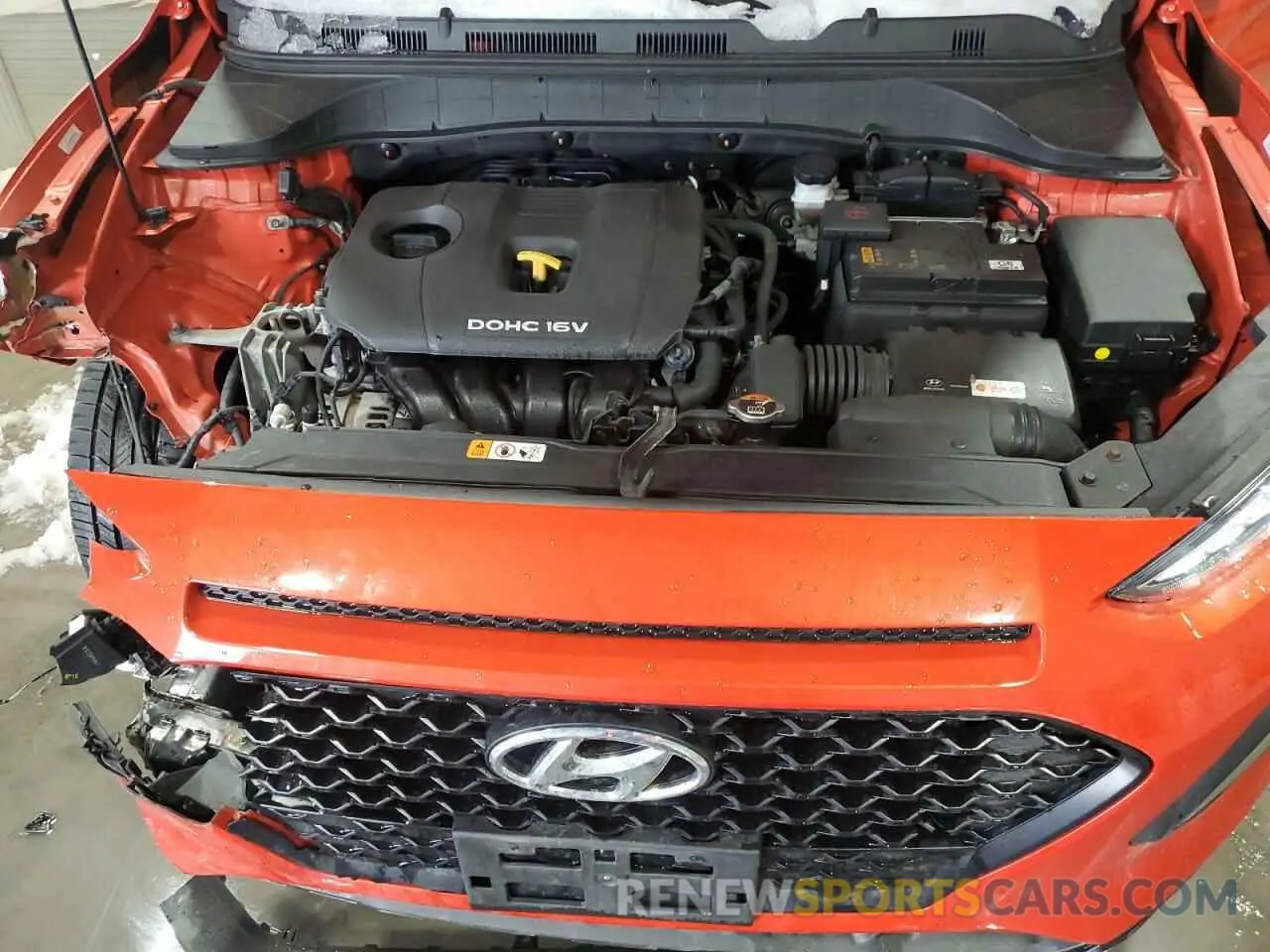 13 fotografías del automóvil dañado KM8K2CAA8KU371474 HYUNDAI KONA 2019