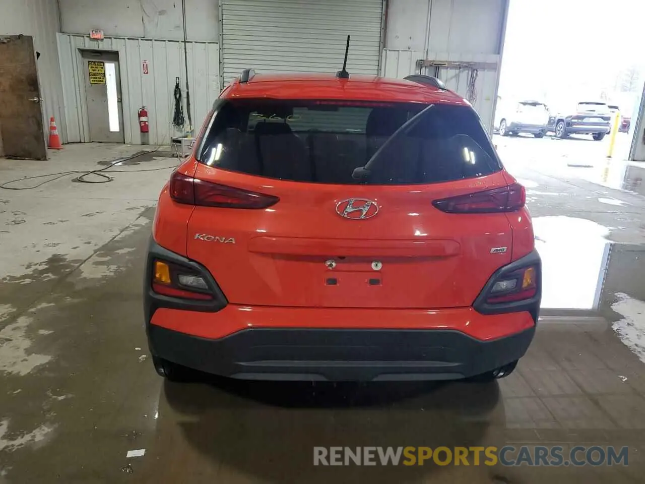 6 fotografías del automóvil dañado KM8K2CAA8KU371474 HYUNDAI KONA 2019