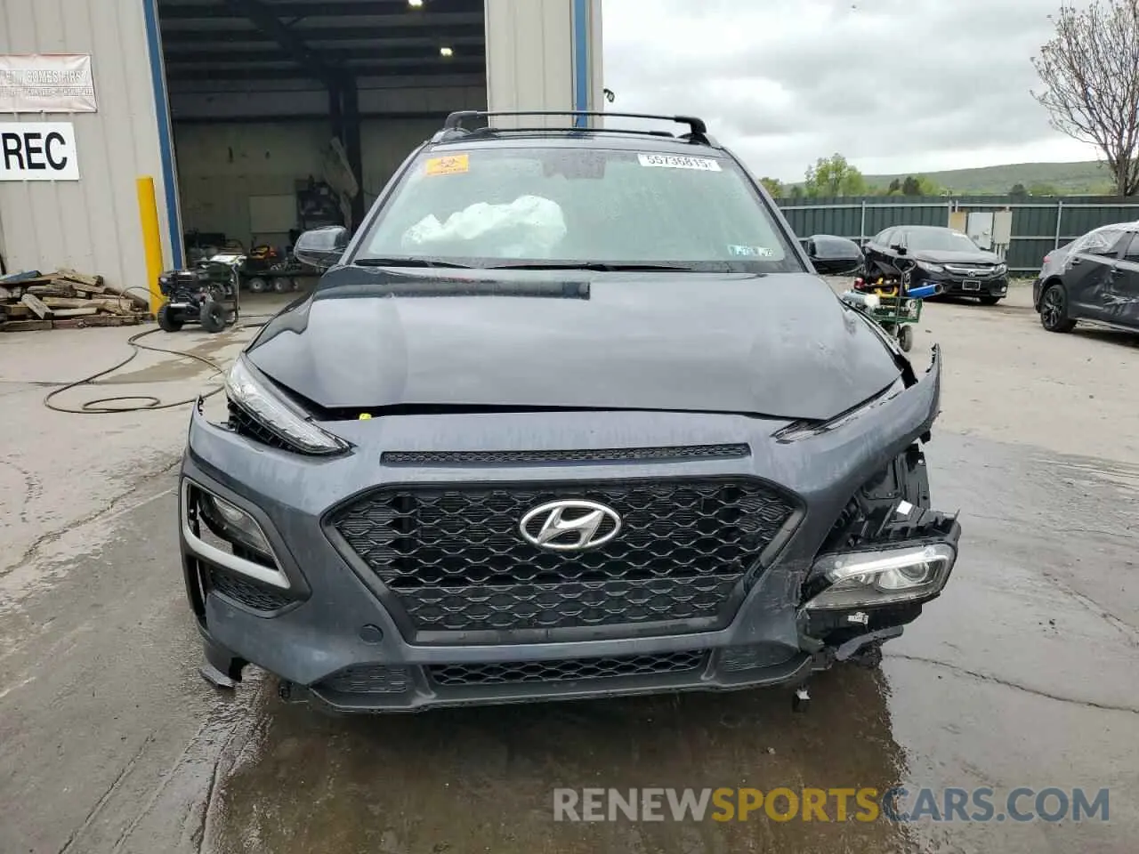 5 fotografías del automóvil dañado KM8K2CAA8KU377159 HYUNDAI KONA 2019