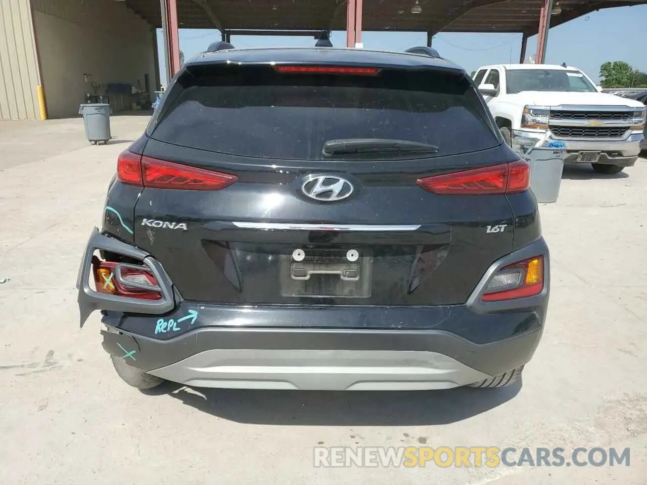 6 fotografías del automóvil dañado KM8K33A54KU205100 HYUNDAI KONA 2019