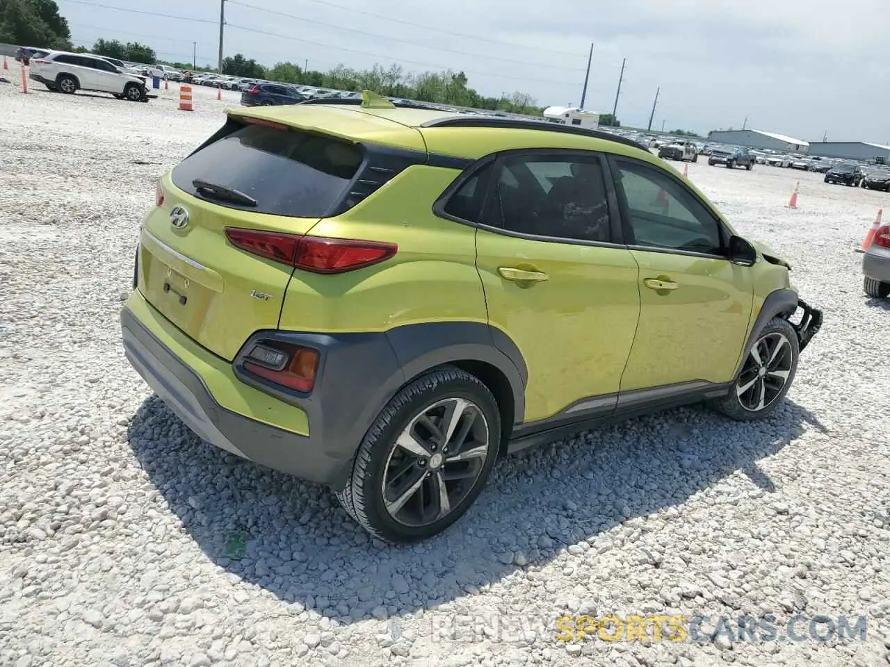 3 fotografías del automóvil dañado KM8K33A55KU203467 HYUNDAI KONA 2019