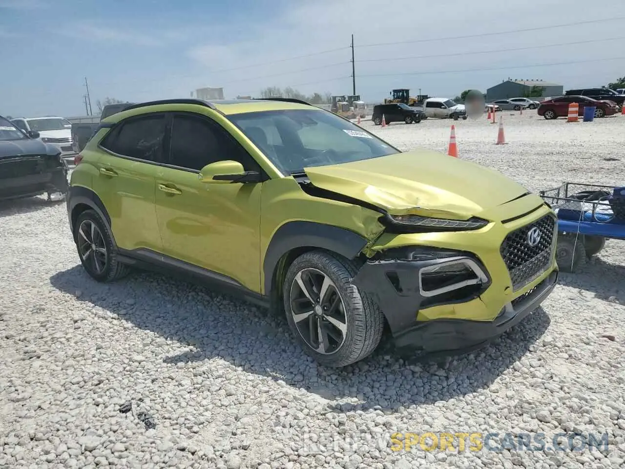 4 fotografías del automóvil dañado KM8K33A55KU203467 HYUNDAI KONA 2019
