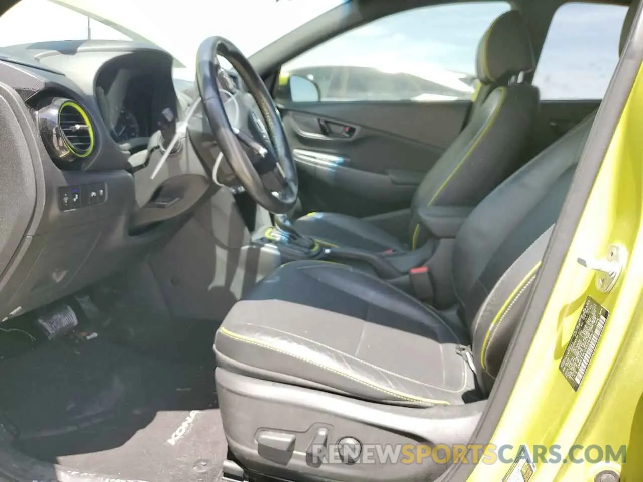 7 fotografías del automóvil dañado KM8K33A55KU203467 HYUNDAI KONA 2019