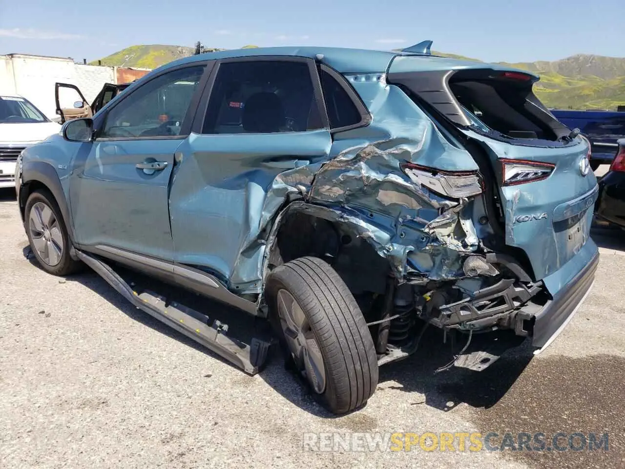 2 fotografías del automóvil dañado KM8K33AG2KU023414 HYUNDAI KONA 2019