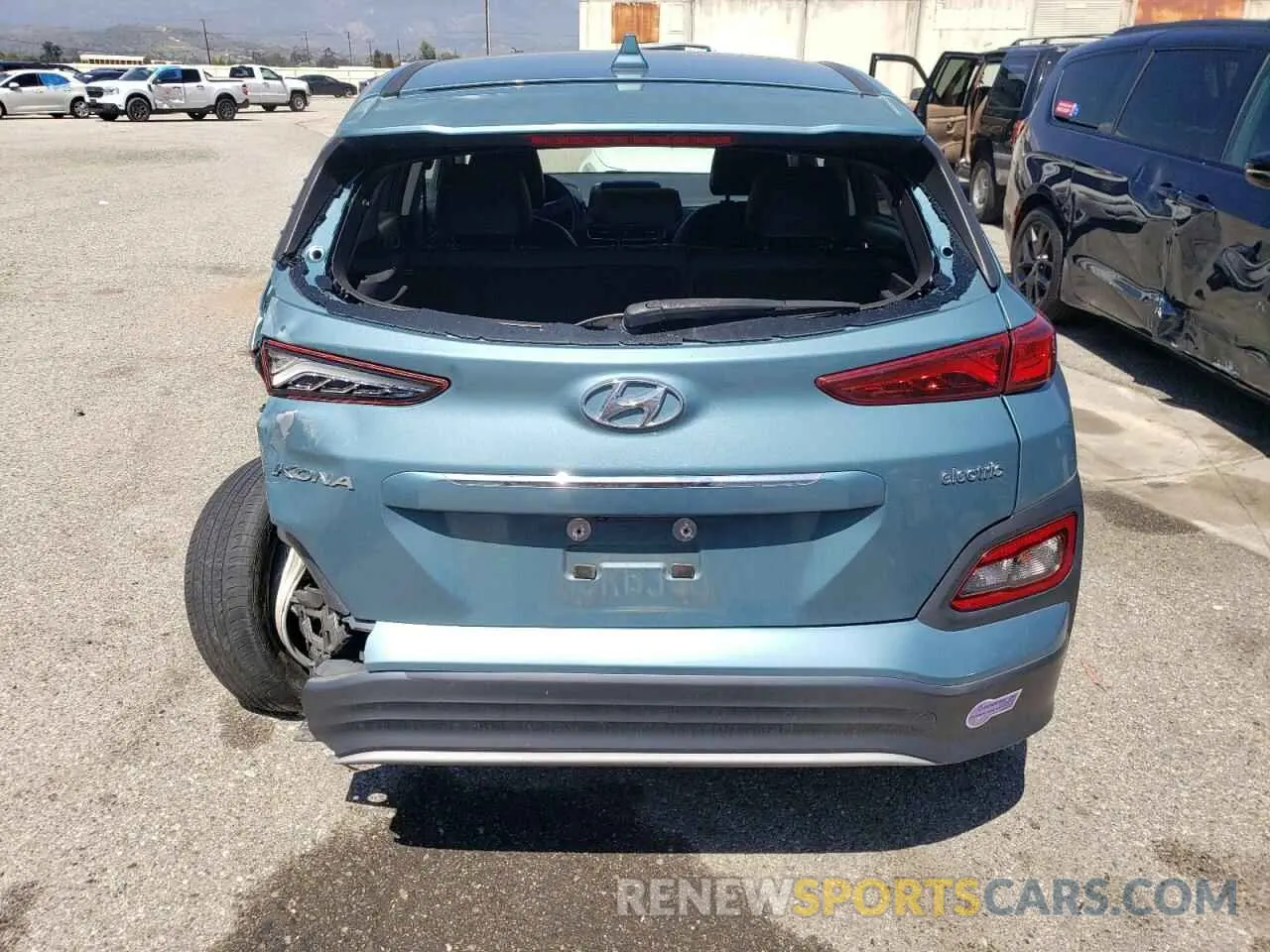 6 fotografías del automóvil dañado KM8K33AG2KU023414 HYUNDAI KONA 2019