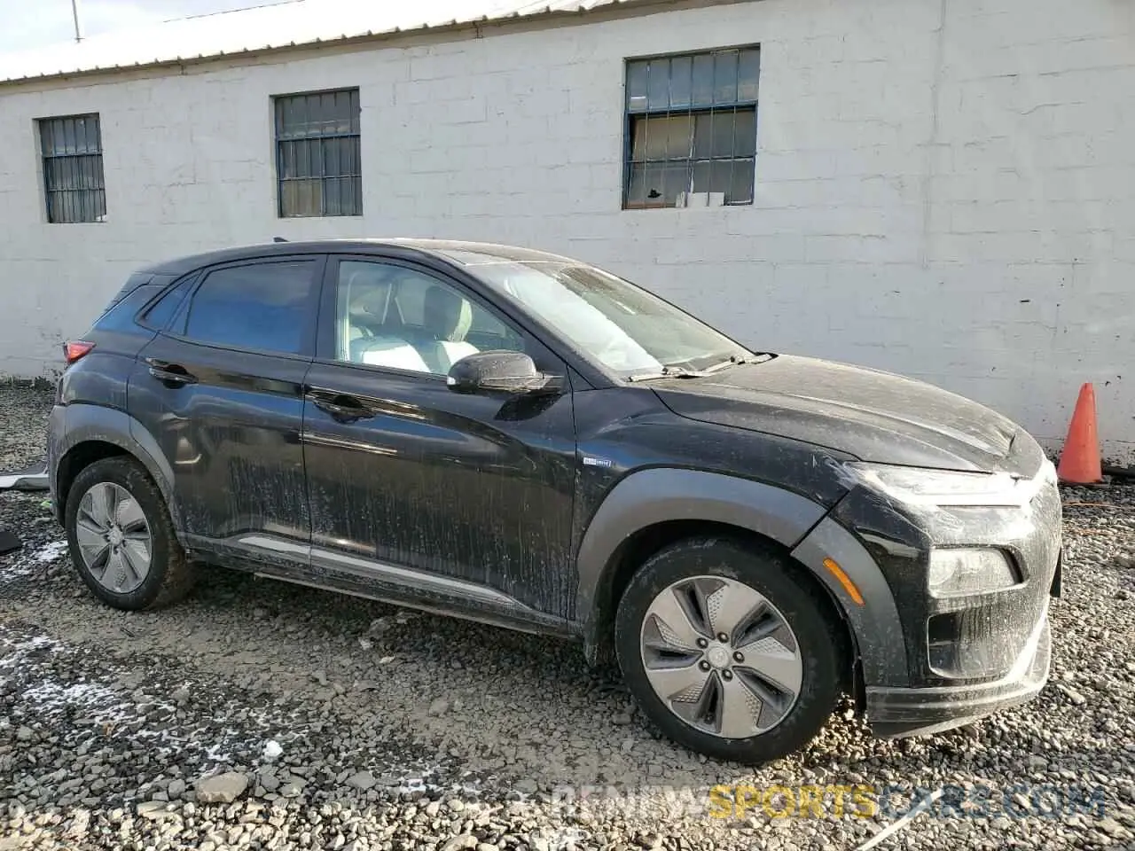 4 fotografías del automóvil dañado KM8K33AG5KU026243 HYUNDAI KONA 2019