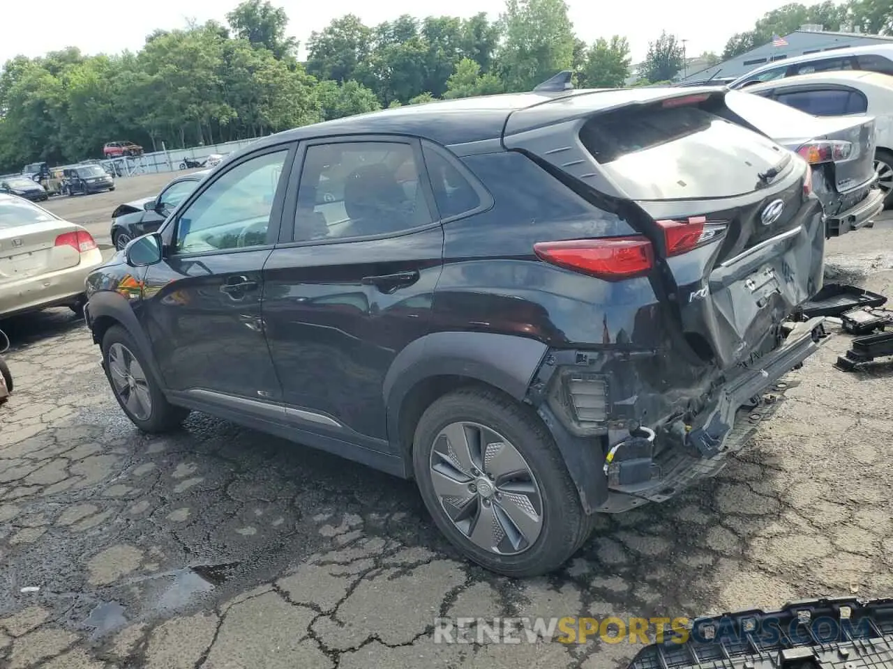2 fotografías del automóvil dañado KM8K33AG7KU024090 HYUNDAI KONA 2019