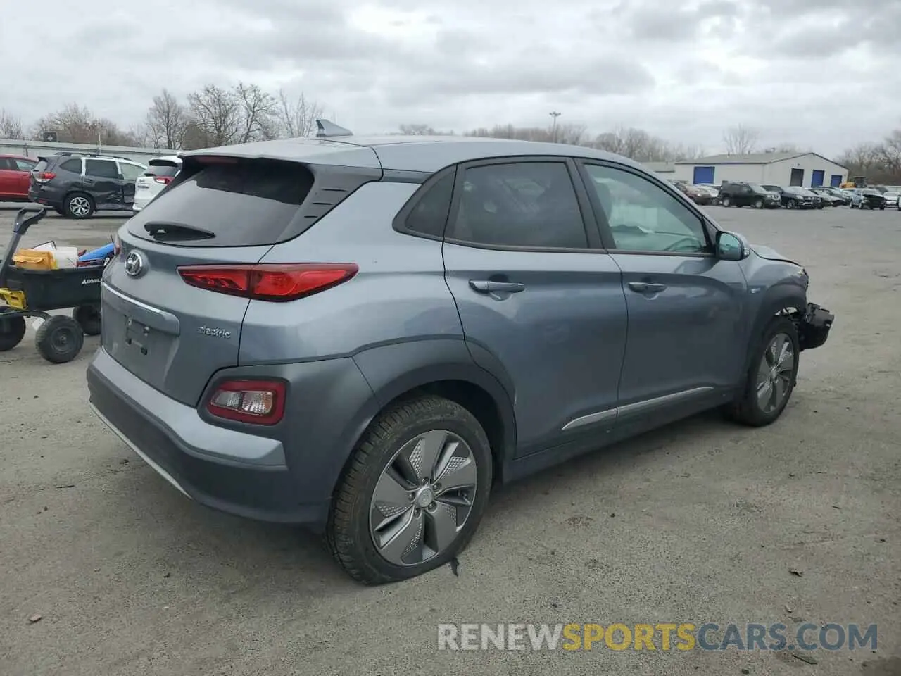 3 fotografías del automóvil dañado KM8K33AG9KU044664 HYUNDAI KONA 2019