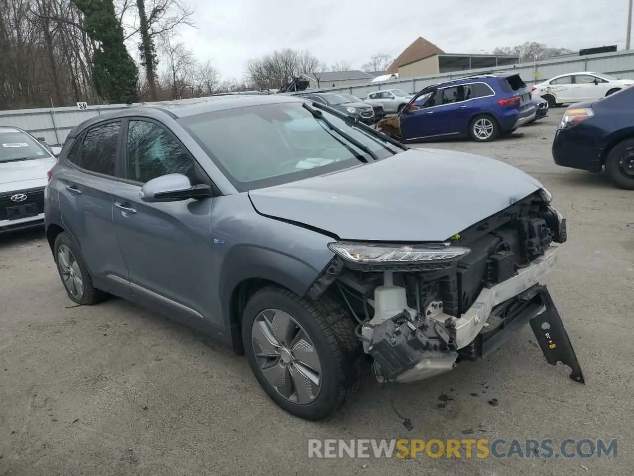4 fotografías del automóvil dañado KM8K33AG9KU044664 HYUNDAI KONA 2019