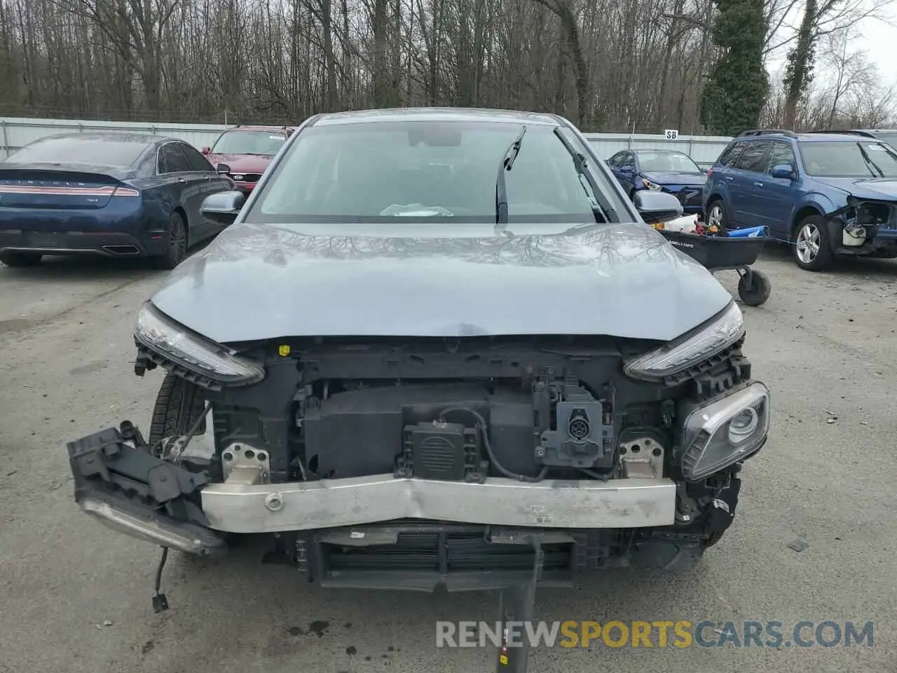 5 fotografías del automóvil dañado KM8K33AG9KU044664 HYUNDAI KONA 2019