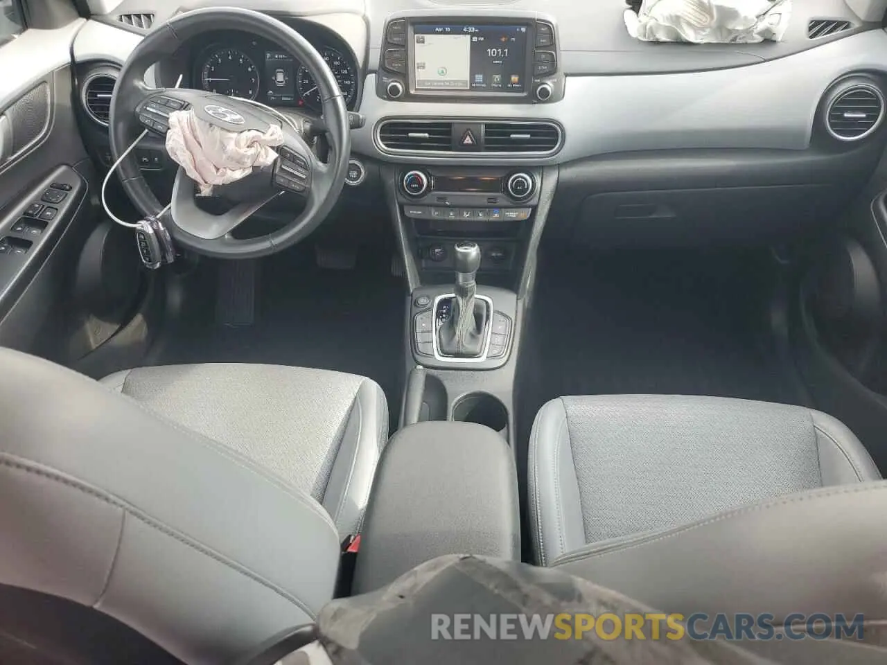 8 fotografías del automóvil dañado KM8K53A50KU218243 HYUNDAI KONA 2019