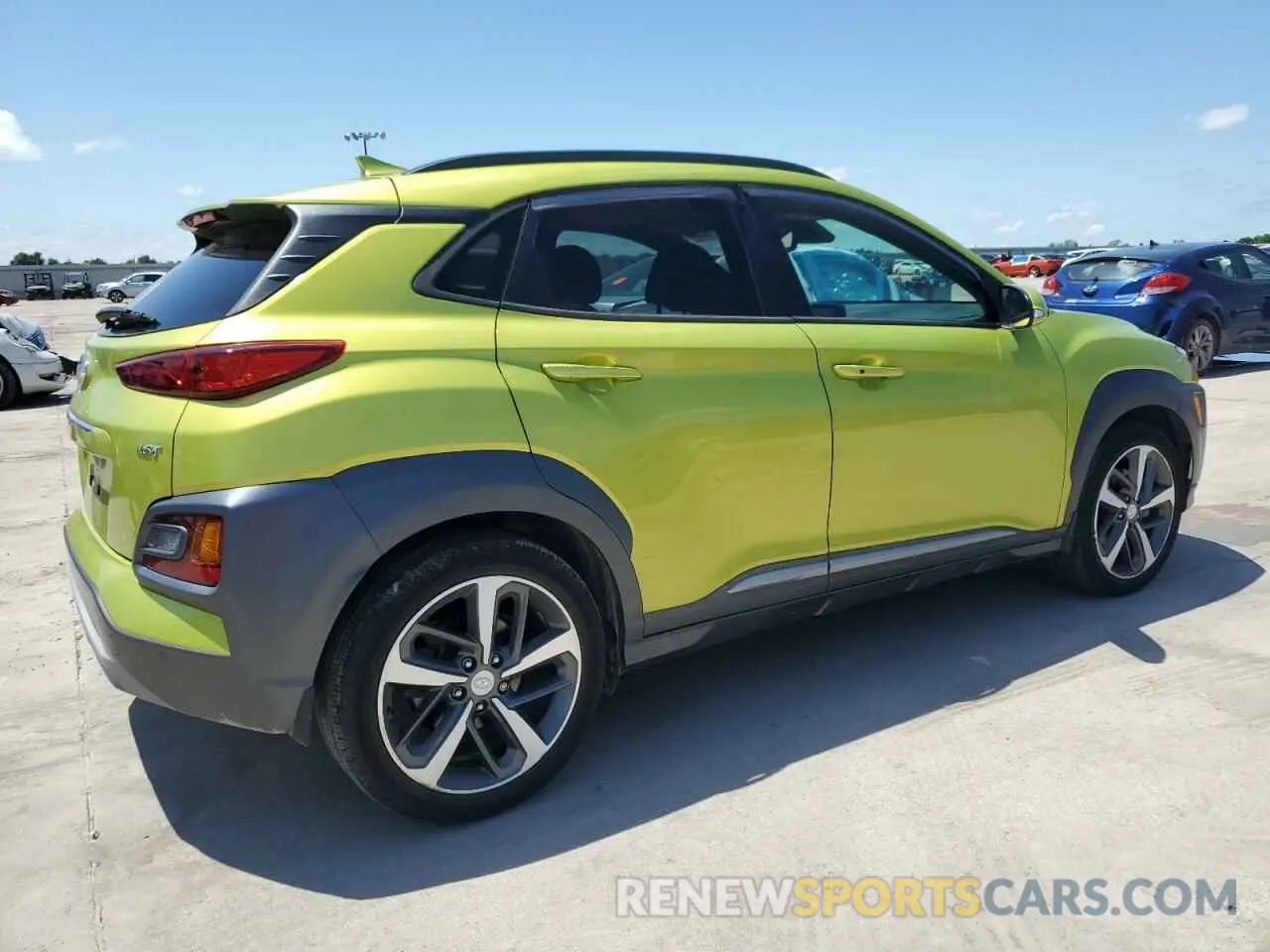 3 fotografías del automóvil dañado KM8K53A52KU327058 HYUNDAI KONA 2019
