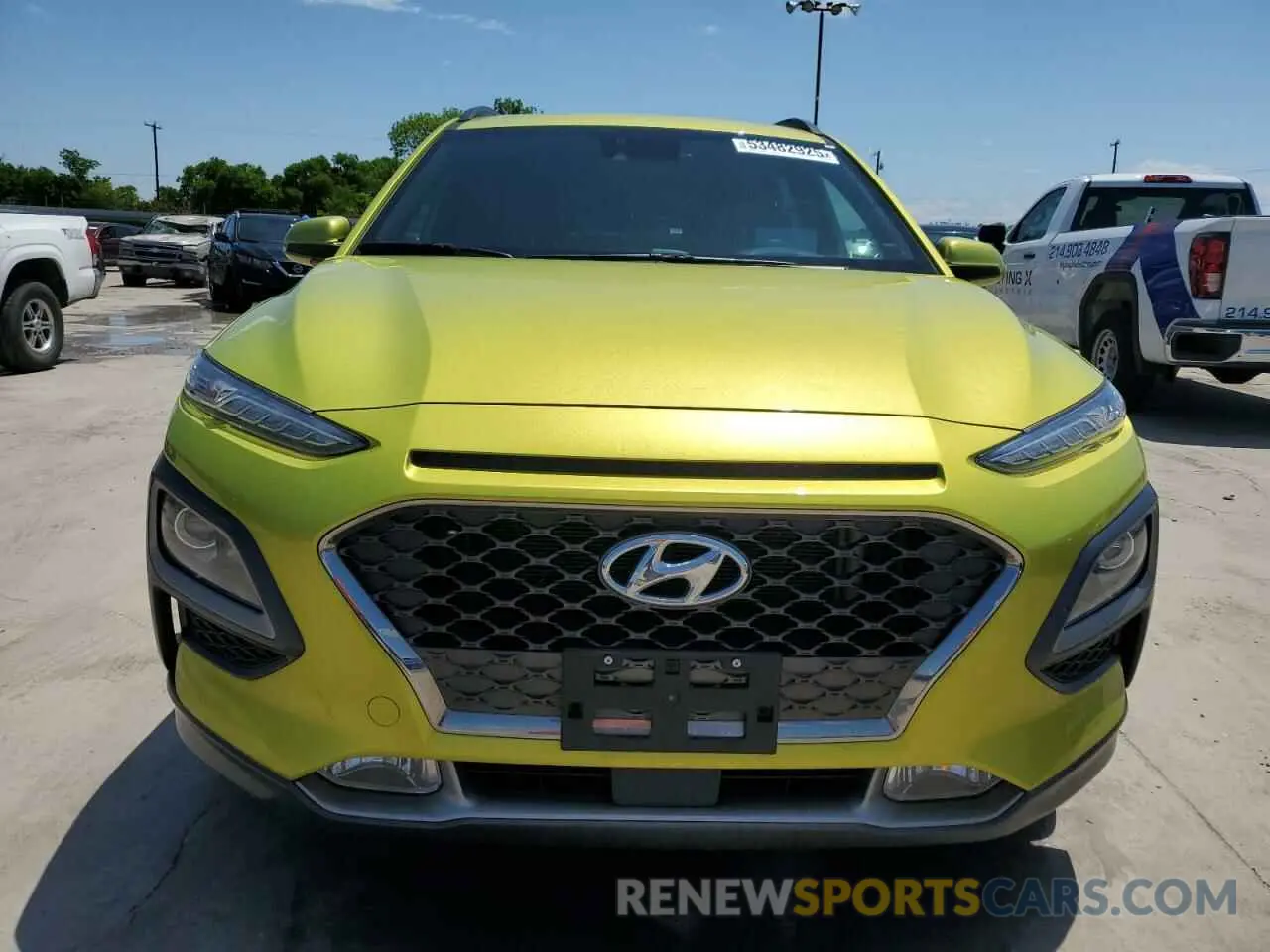 5 fotografías del automóvil dañado KM8K53A52KU327058 HYUNDAI KONA 2019