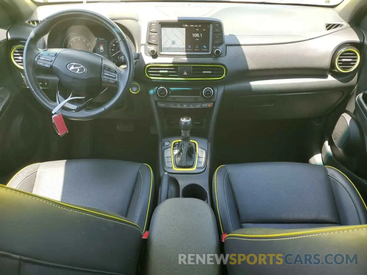 8 fotografías del automóvil dañado KM8K53A52KU327058 HYUNDAI KONA 2019