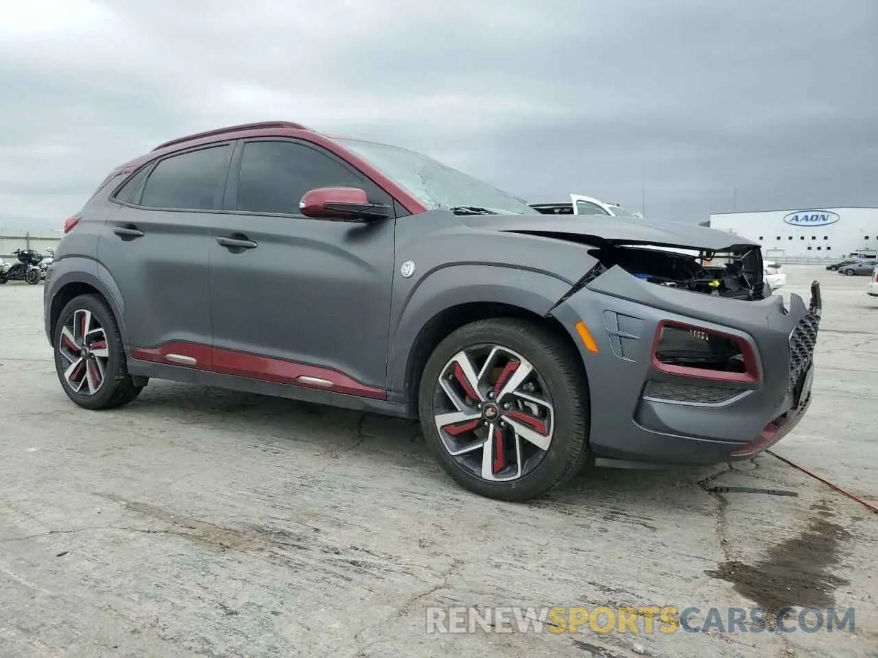 4 fotografías del automóvil dañado KM8K53A53KU311872 HYUNDAI KONA 2019