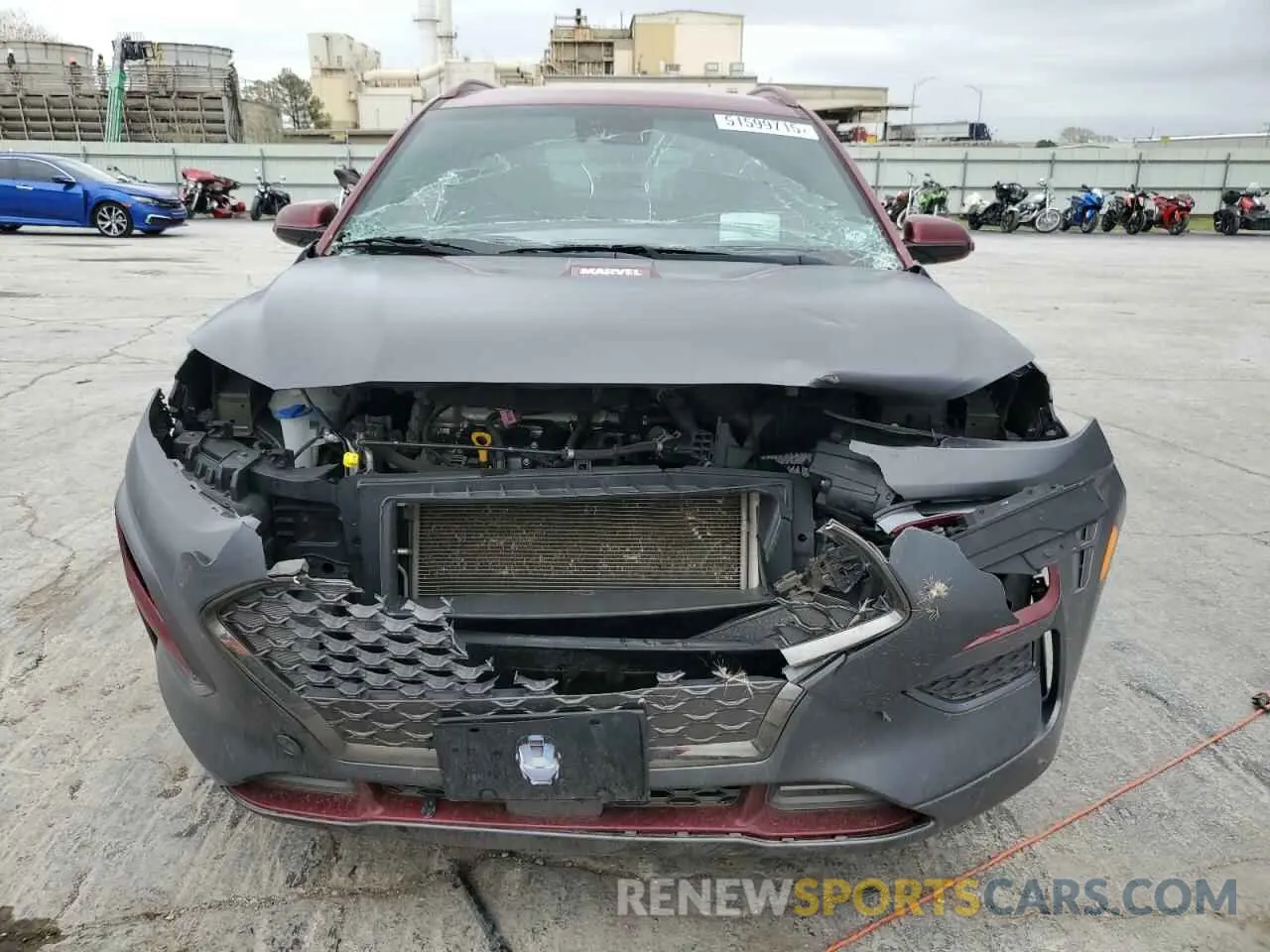 5 fotografías del automóvil dañado KM8K53A53KU311872 HYUNDAI KONA 2019