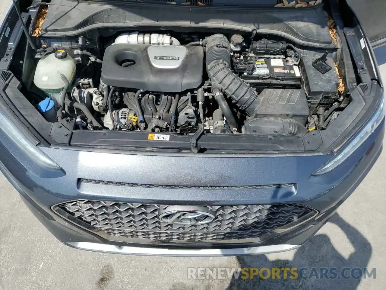 12 fotografías del automóvil dañado KM8K53A54KU345027 HYUNDAI KONA 2019