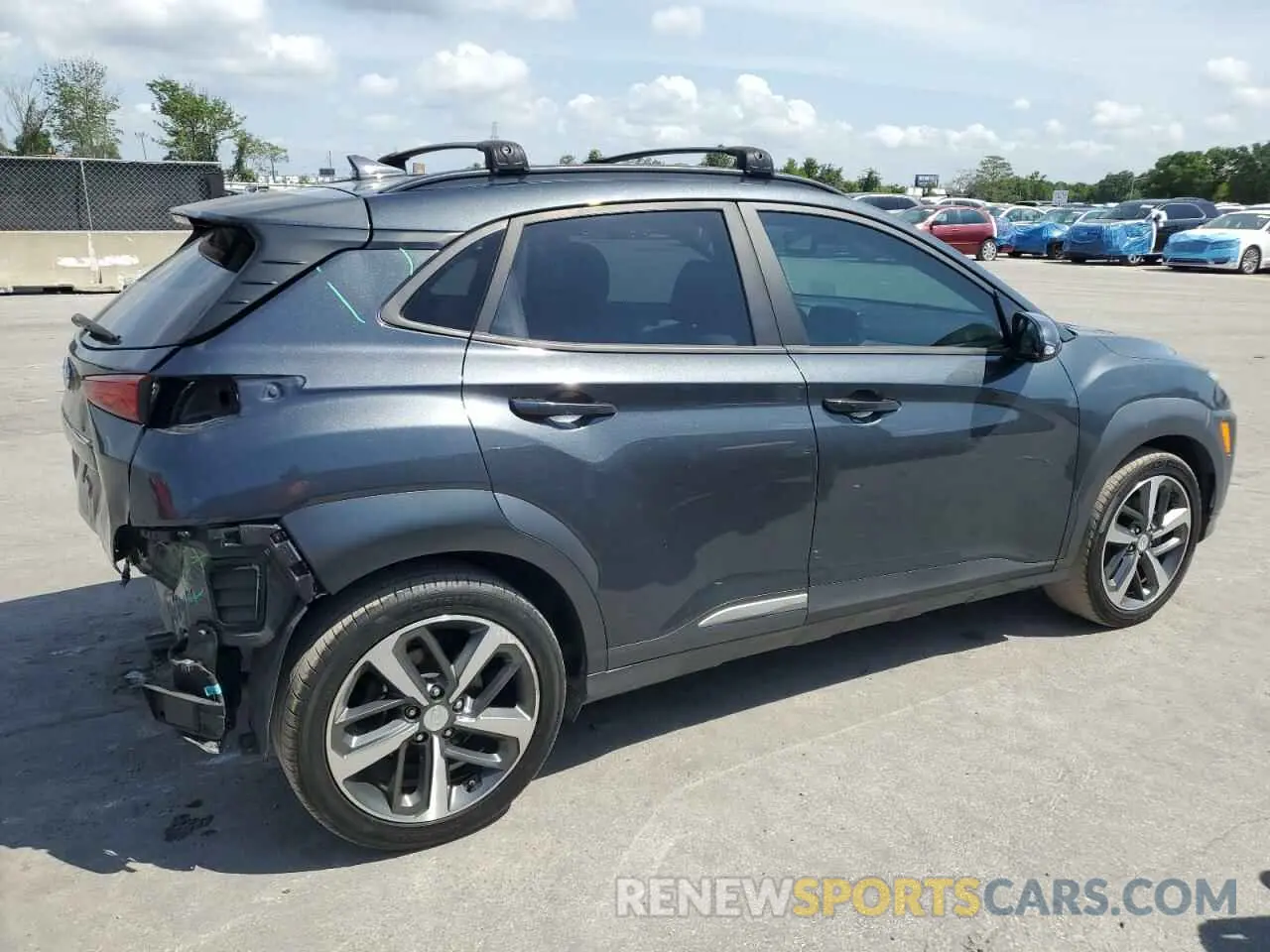 3 fotografías del automóvil dañado KM8K53A54KU345027 HYUNDAI KONA 2019