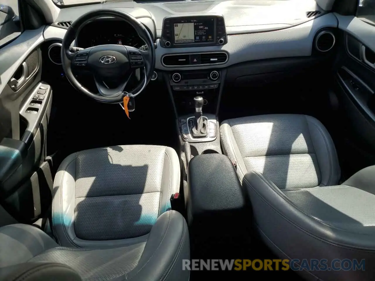 8 fotografías del automóvil dañado KM8K53A54KU345027 HYUNDAI KONA 2019
