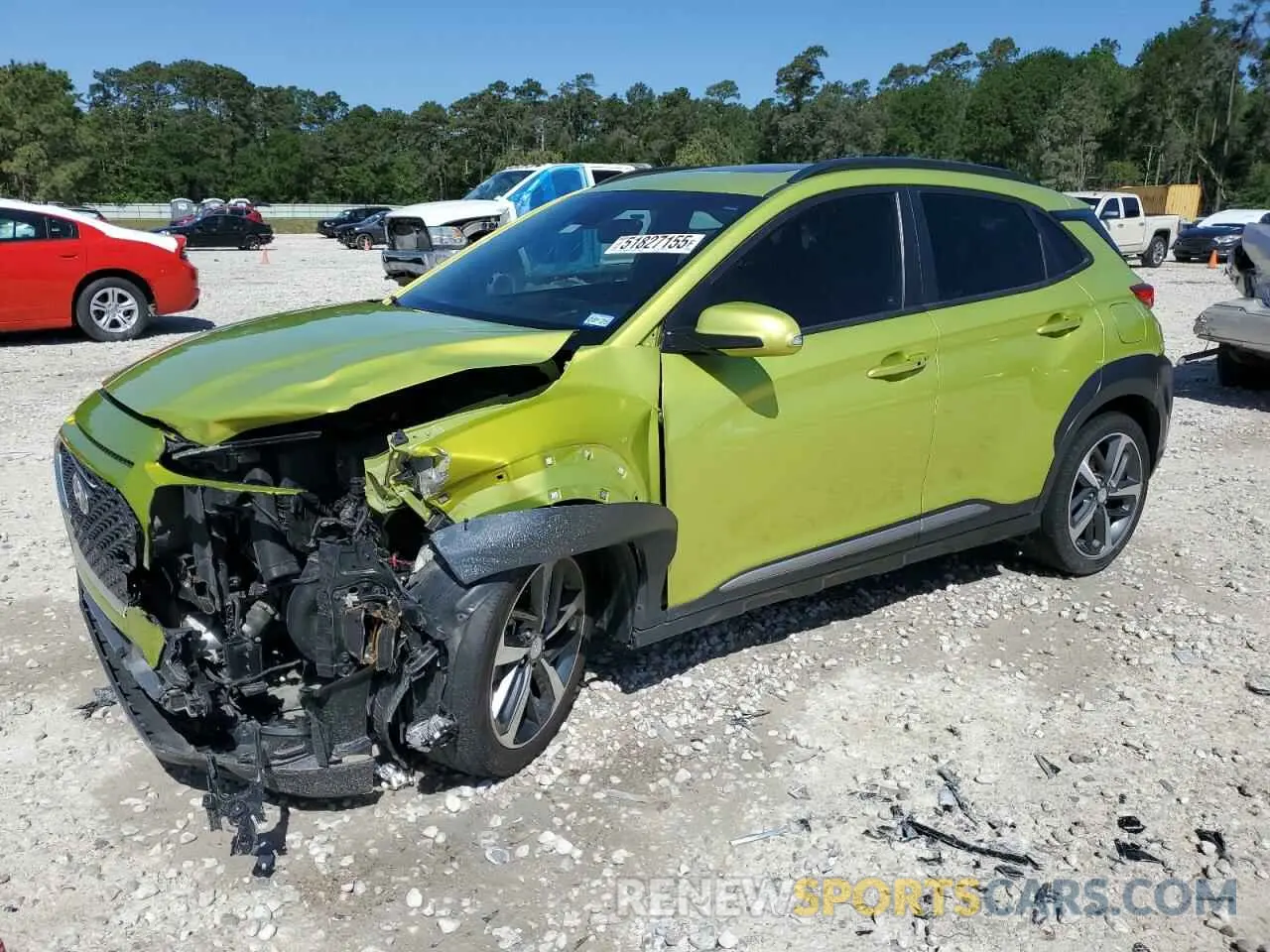 1 fotografías del automóvil dañado KM8K53A54KU361003 HYUNDAI KONA 2019