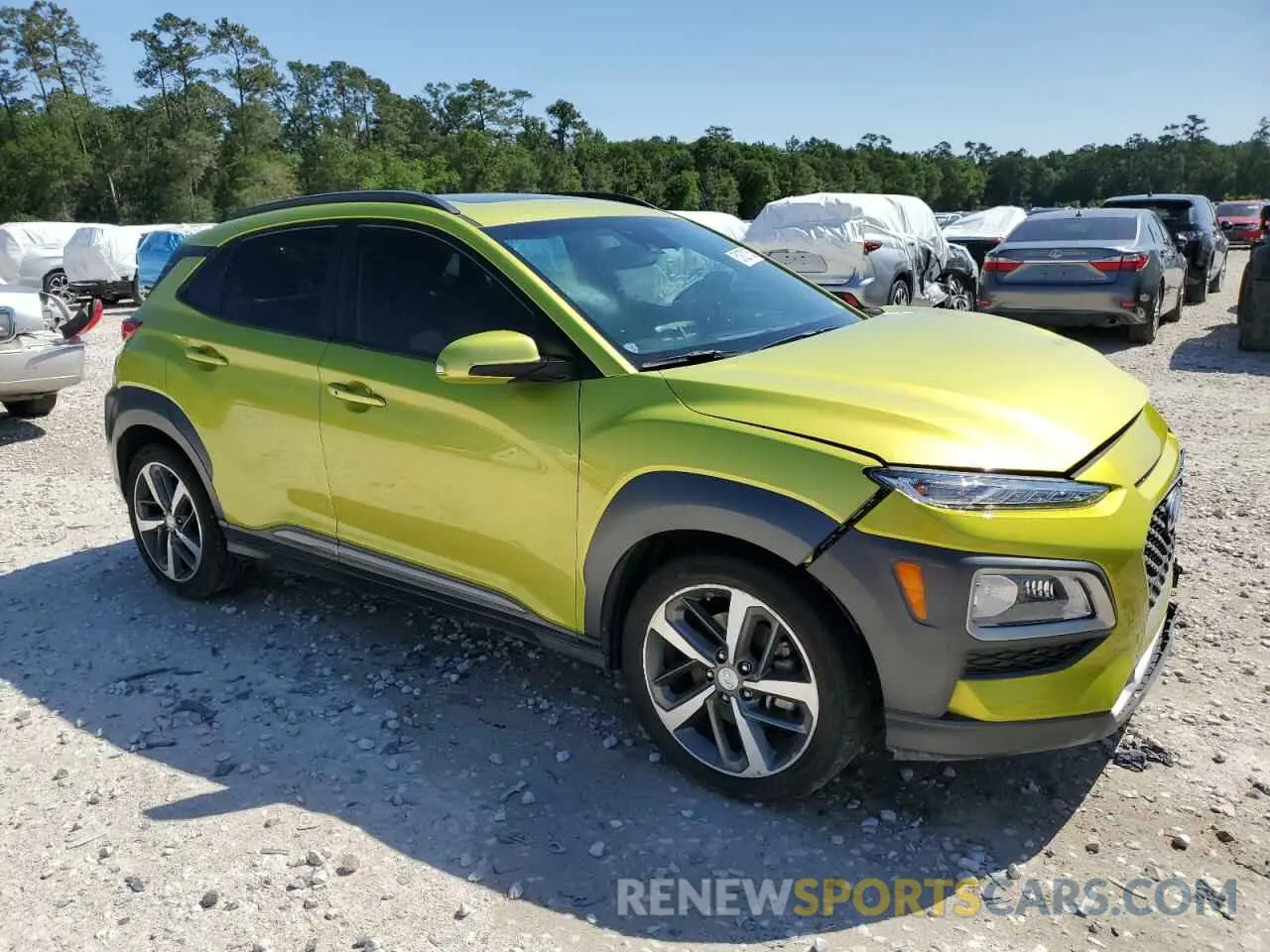 4 fotografías del automóvil dañado KM8K53A54KU361003 HYUNDAI KONA 2019