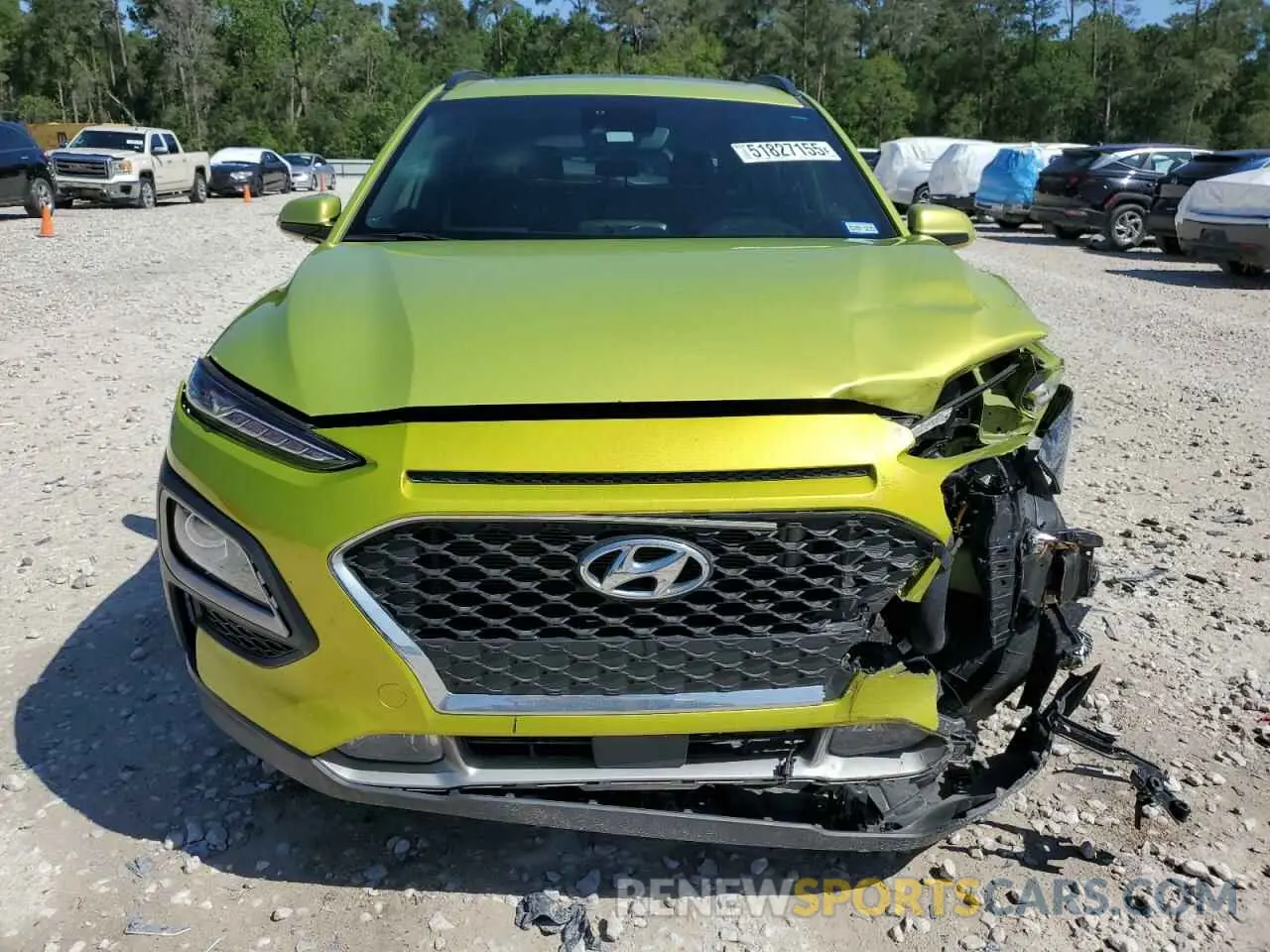 5 fotografías del automóvil dañado KM8K53A54KU361003 HYUNDAI KONA 2019
