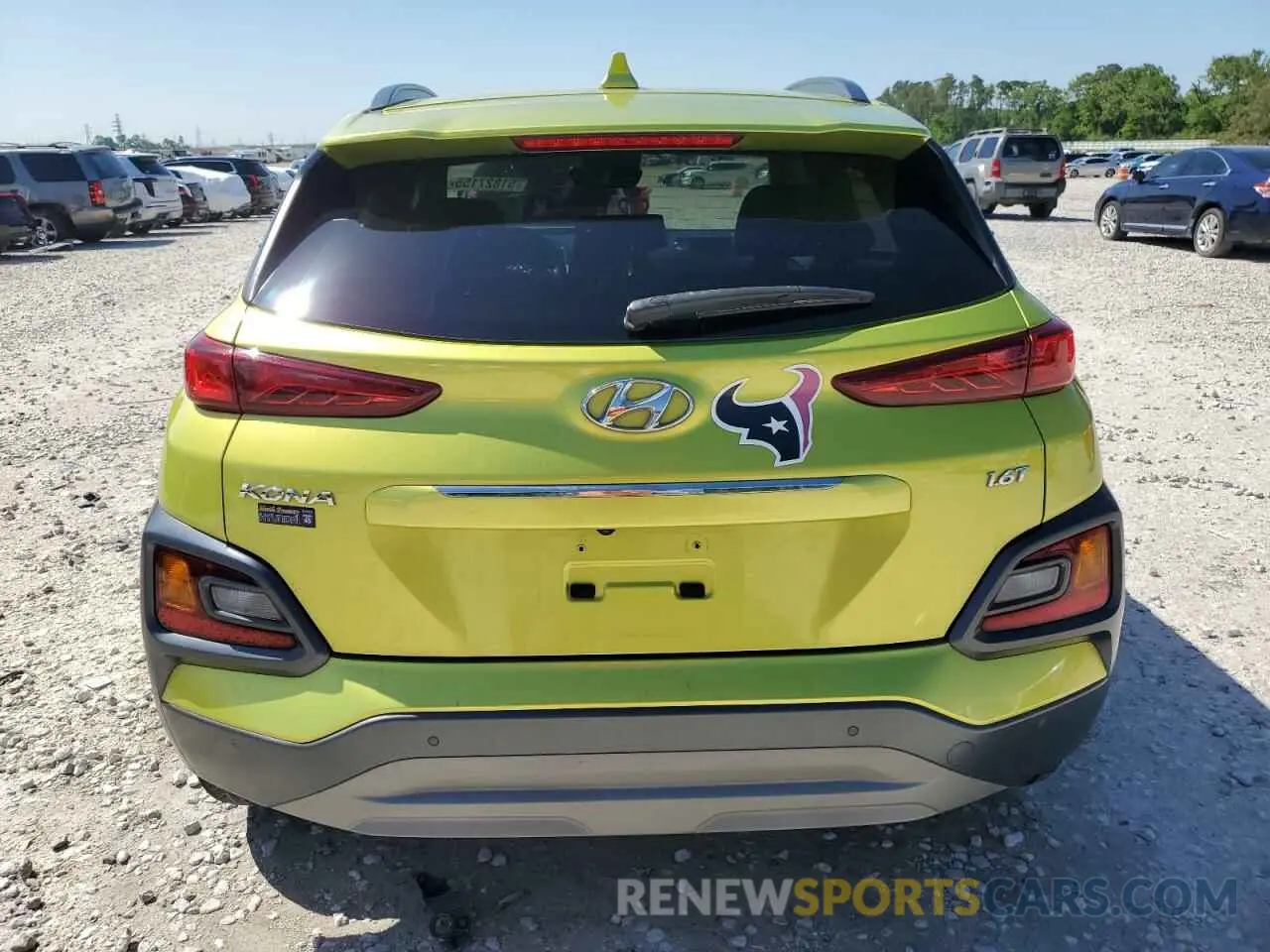 6 fotografías del automóvil dañado KM8K53A54KU361003 HYUNDAI KONA 2019