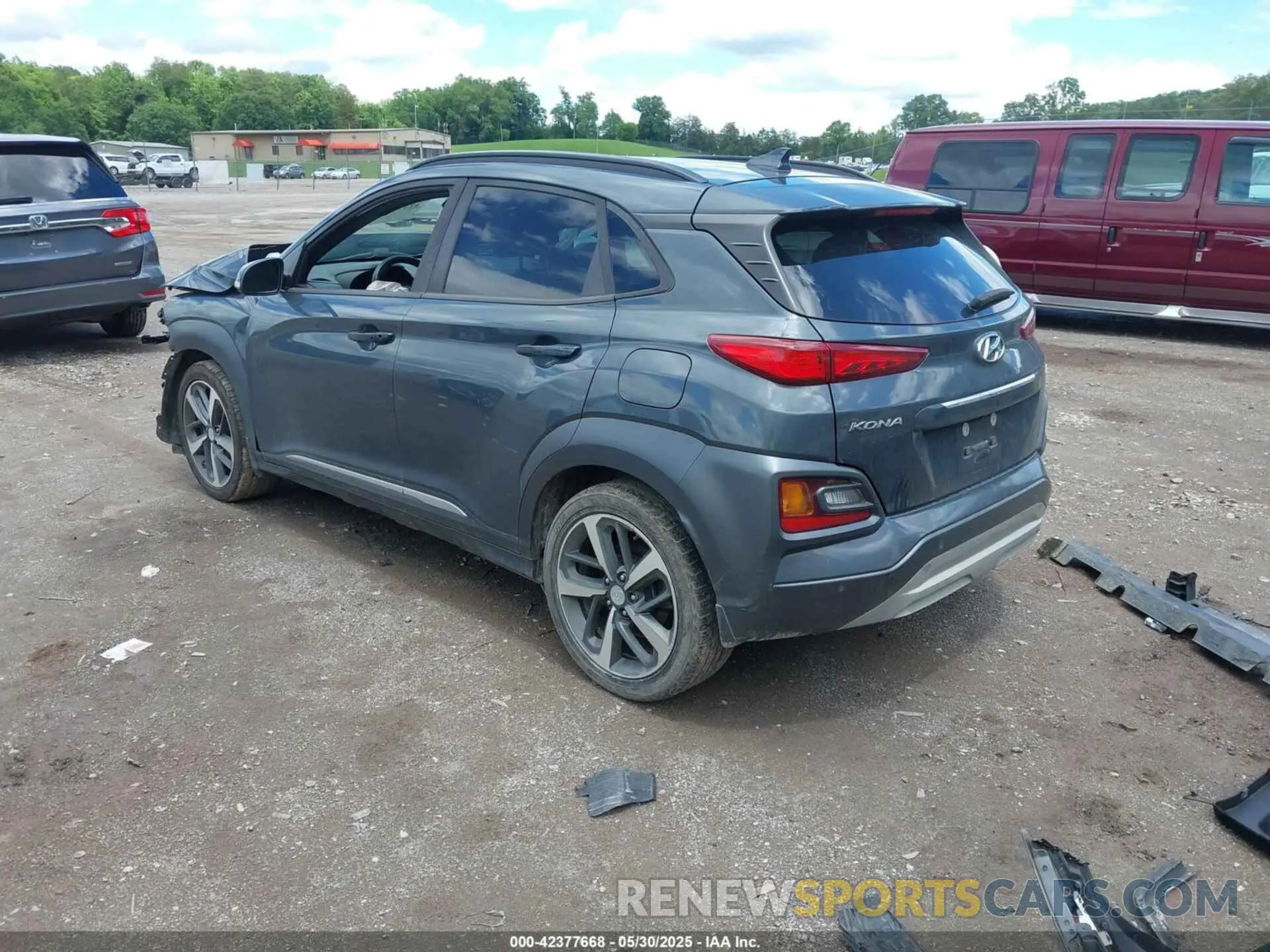 3 fotografías del automóvil dañado KM8K53A55KU192898 HYUNDAI KONA 2019