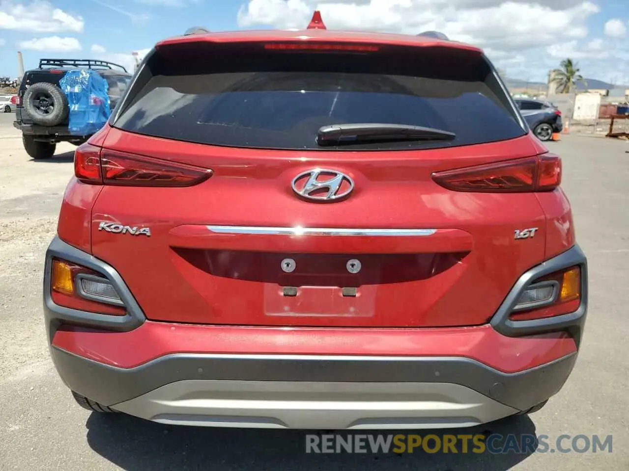 6 fotografías del automóvil dañado KM8K53A55KU380465 HYUNDAI KONA 2019