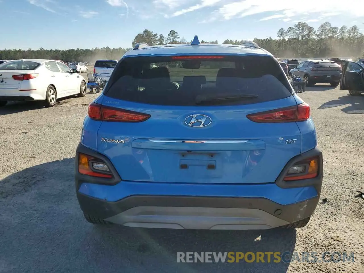 6 fotografías del automóvil dañado KM8K53A56KU274039 HYUNDAI KONA 2019