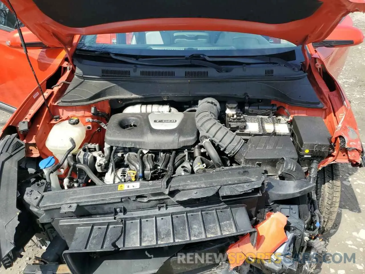 12 fotografías del automóvil dañado KM8K5CA50KU332940 HYUNDAI KONA 2019