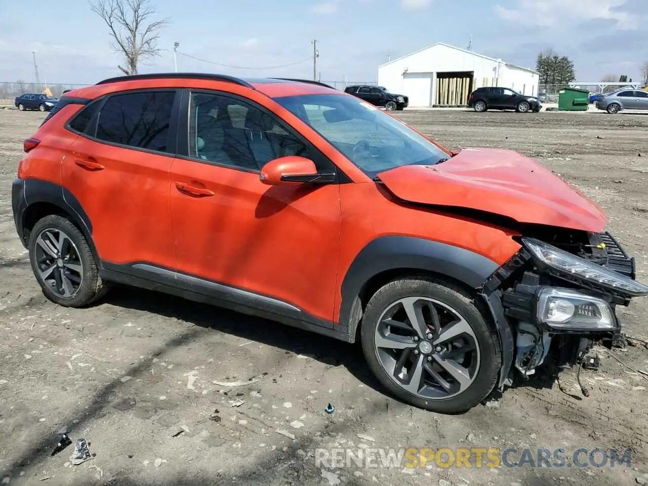 4 fotografías del automóvil dañado KM8K5CA50KU332940 HYUNDAI KONA 2019